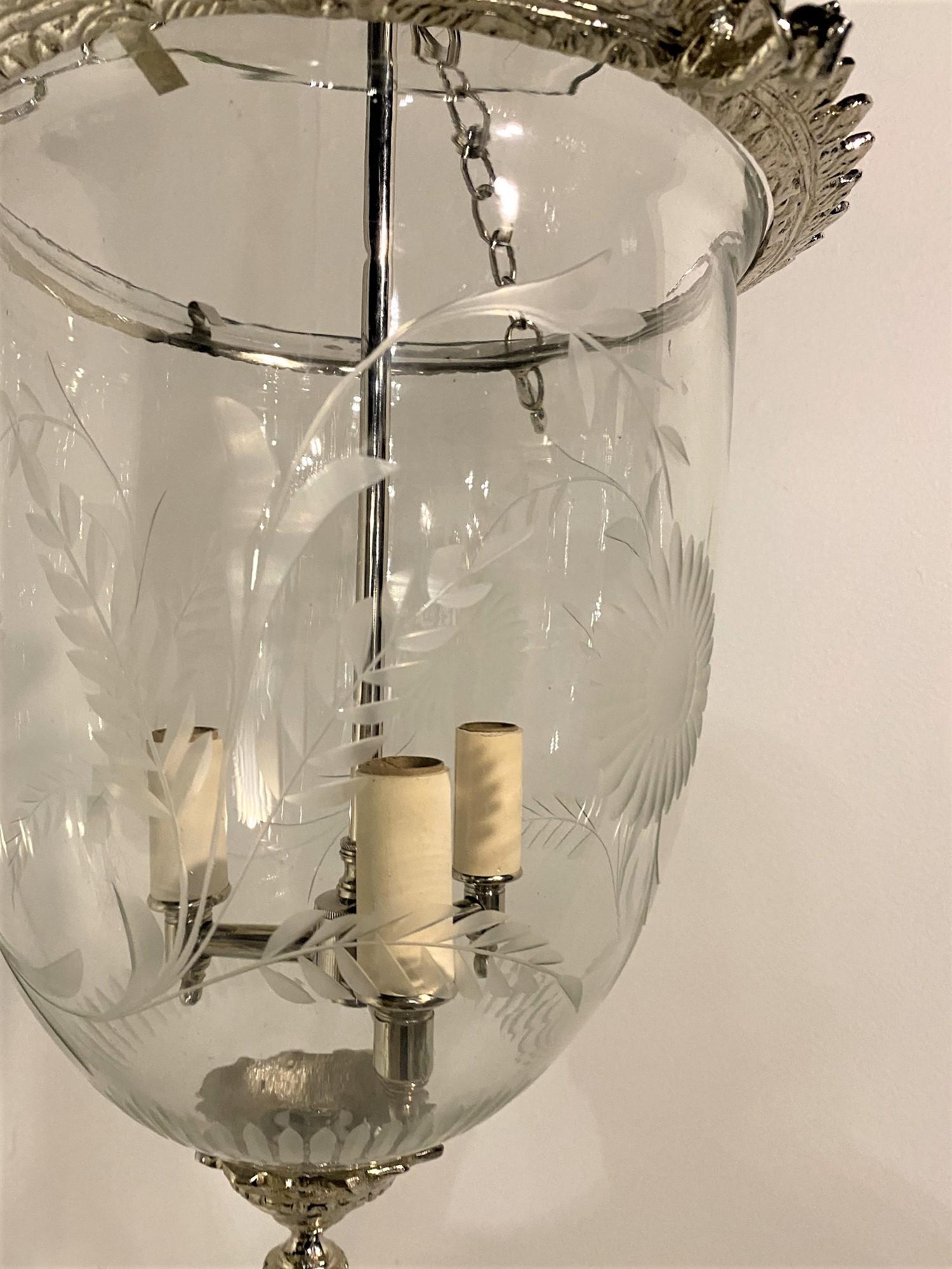 20th Century 1930s French Glass Lantern