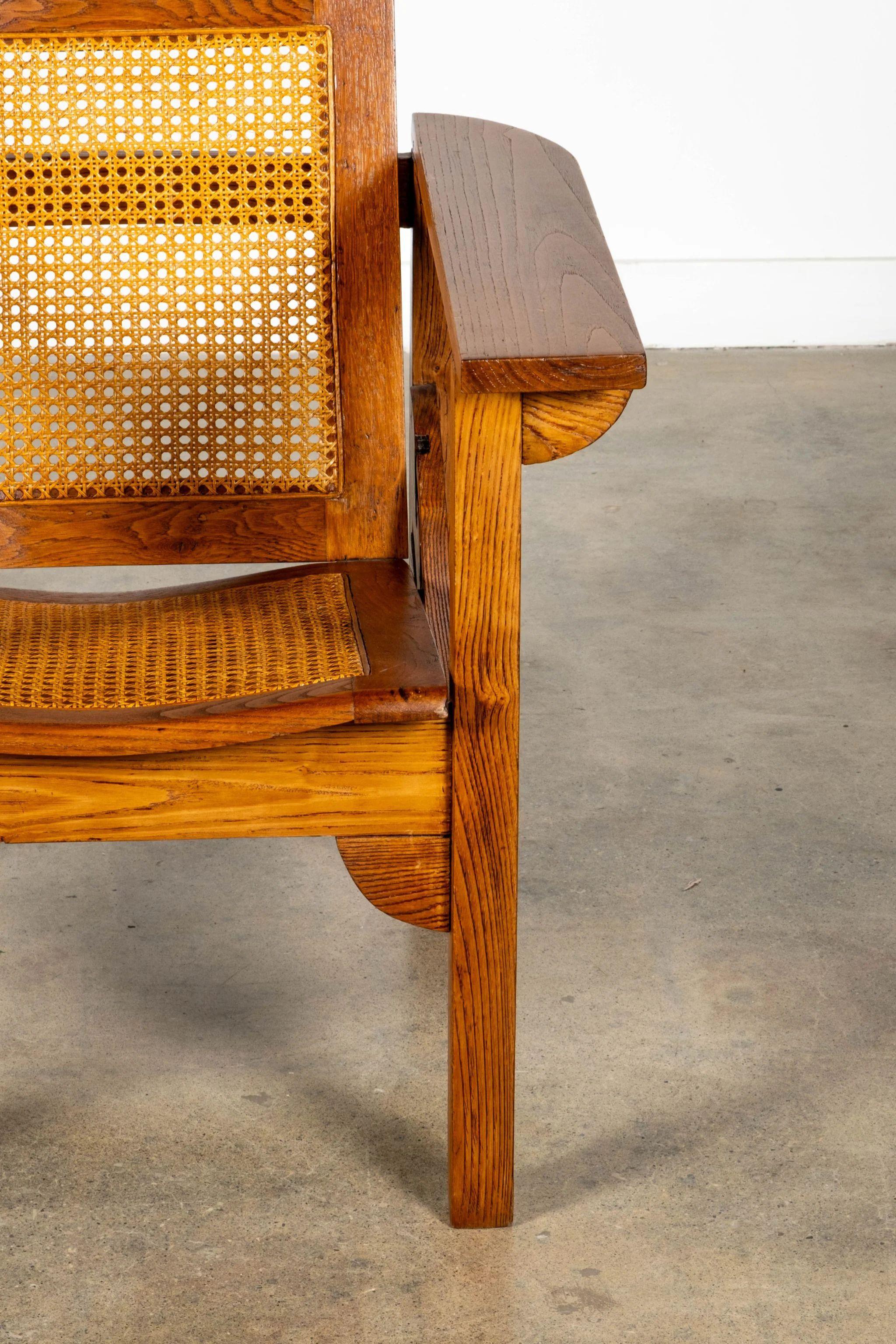 Sillón francés Hendaya de los años 30 de Pierre Dariel Ratán en venta