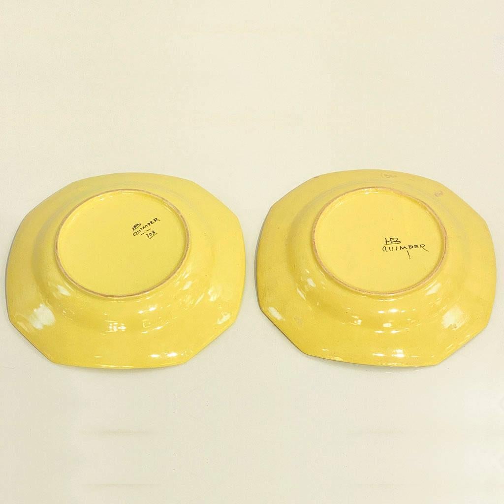 yellow quimper plates