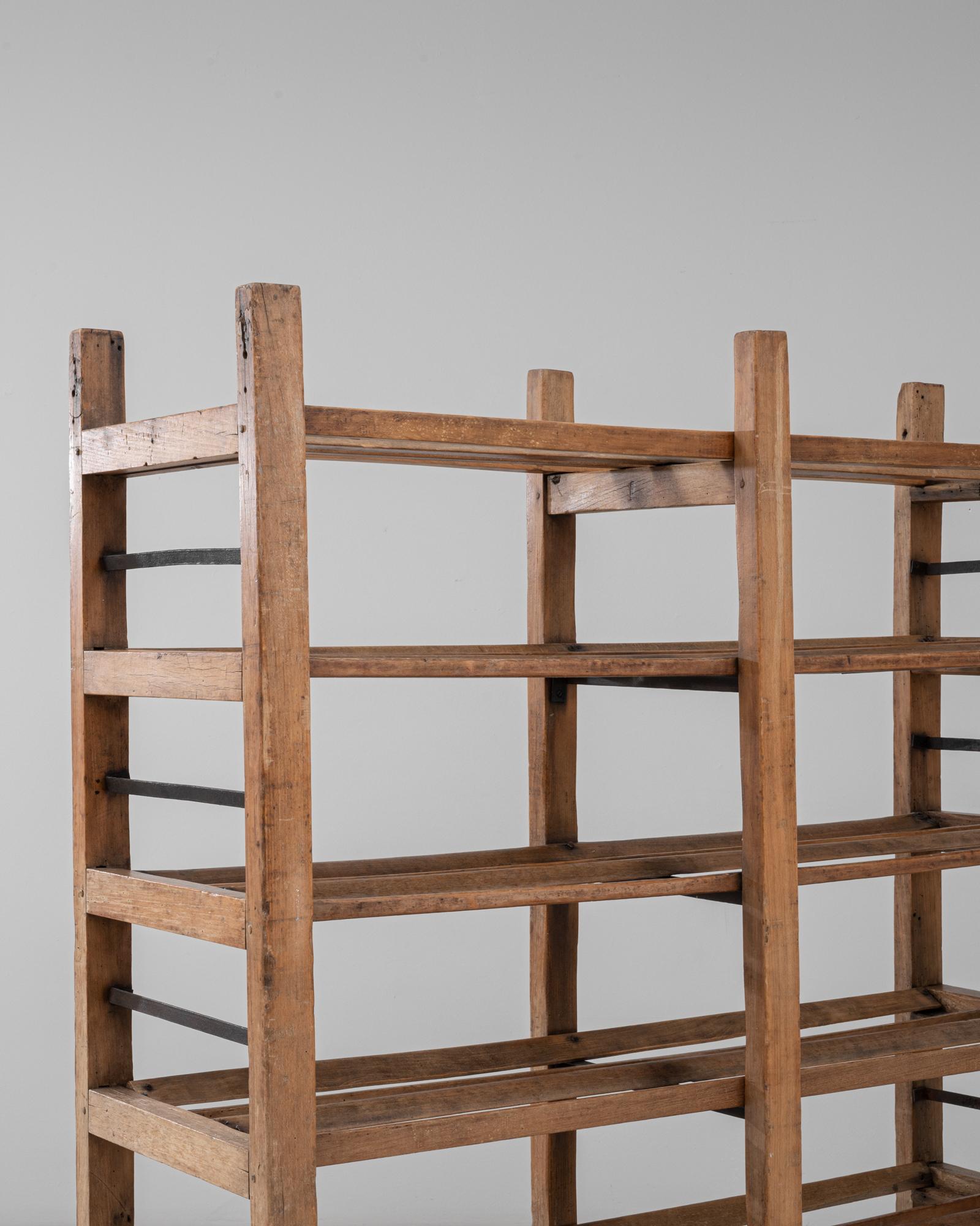 1930s French Industrial Bakery Rack on Wheels For Sale 2