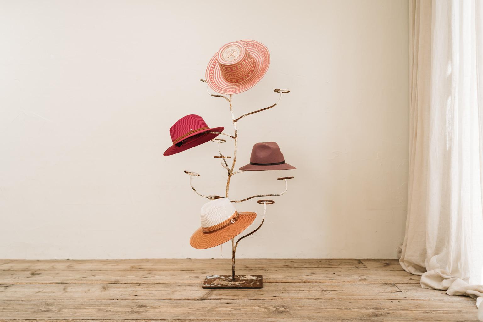 A rare find this French 1930's hatrack made for a shopwindow display. A lovely item to put in your dressing or bedroom.