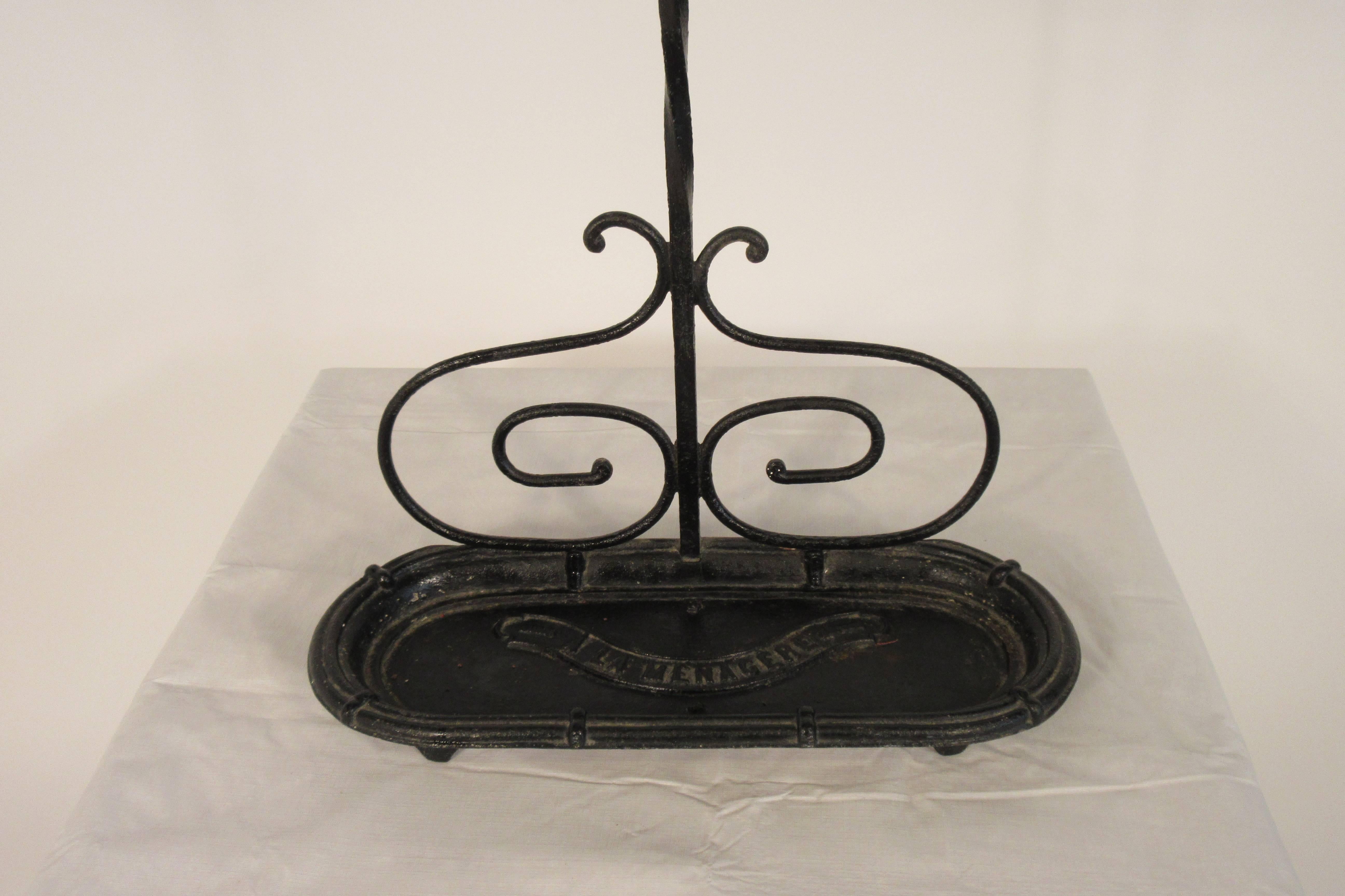 1930s French Iron Umbrella Stand For Sale 1