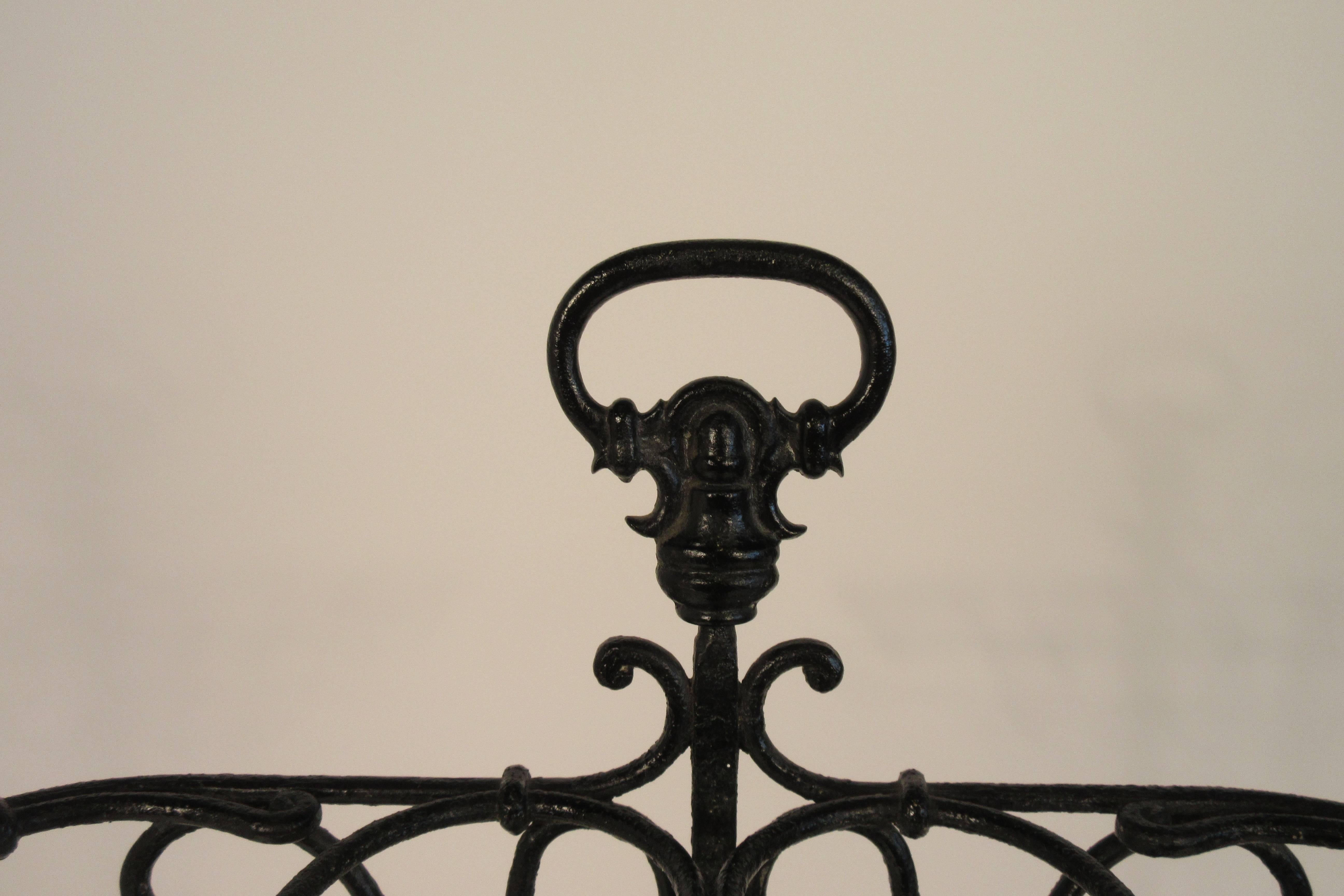 1930s French Iron Umbrella Stand For Sale 2