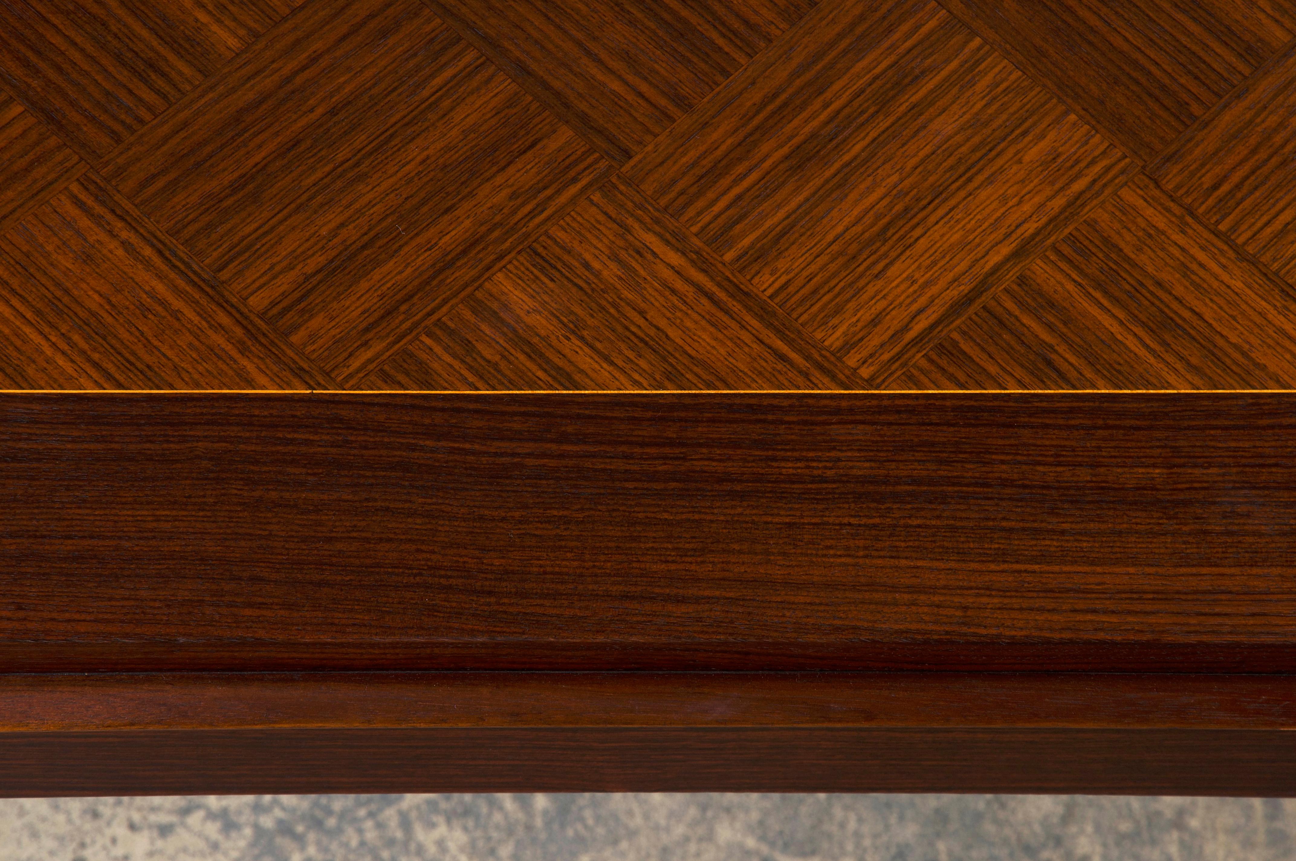 20th Century 1930s French Jules Leleu Art Deco Rosewood Extendable Dining Table