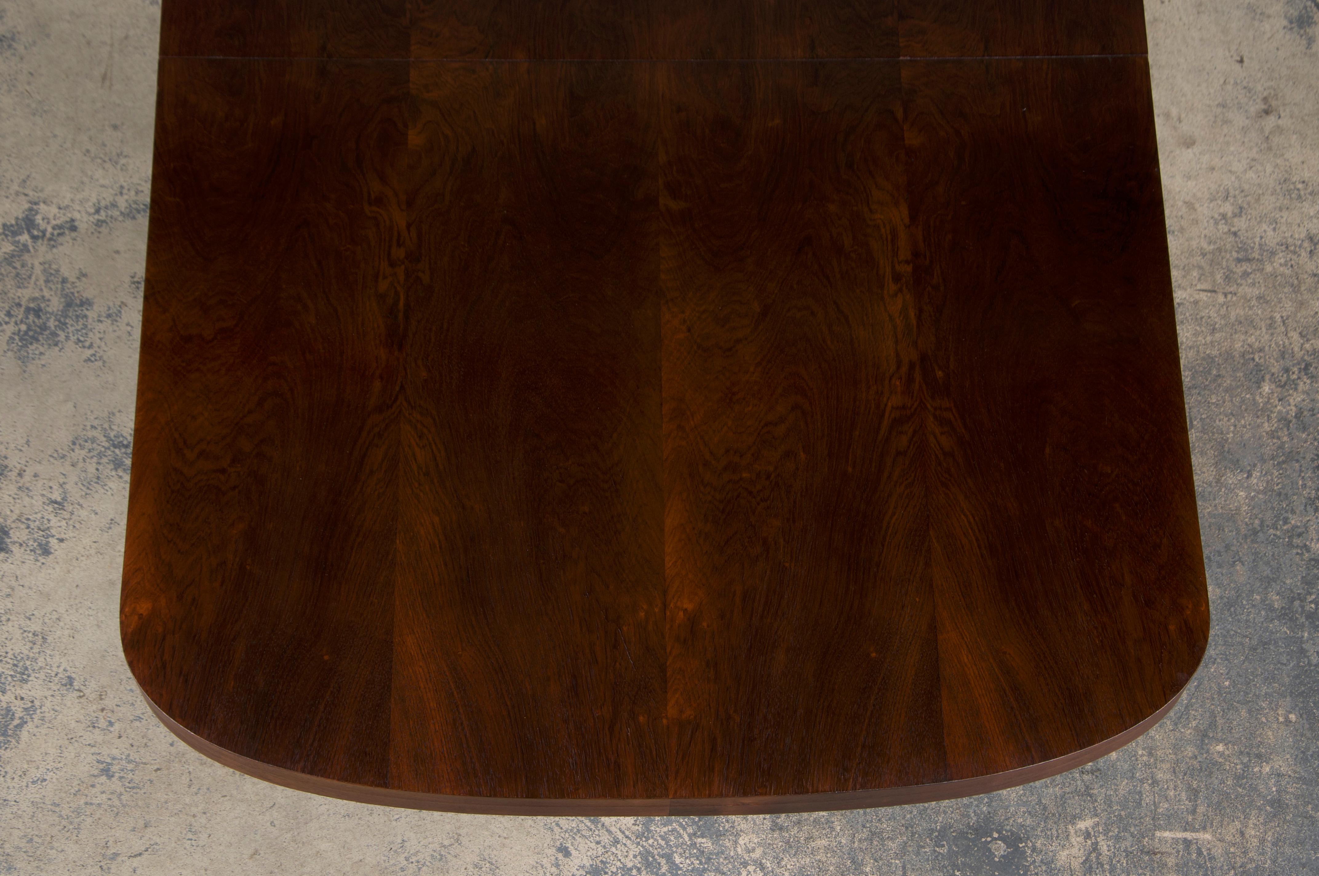 20th Century 1930s French Jules Leleu Art Deco Rosewood Extendable Dining Table