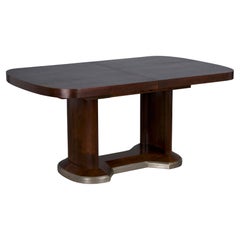 1930s French Jules Leleu Art Deco Rosewood Extendable Dining Table