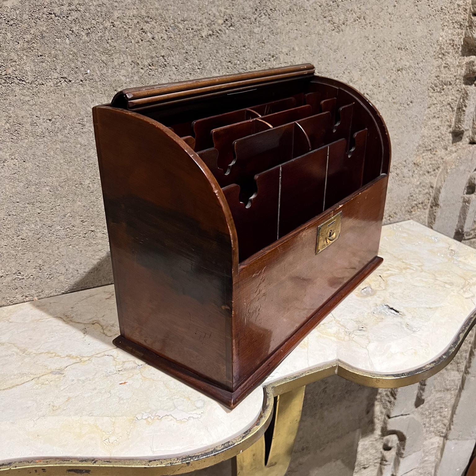 1930s French Letter Cabinet Desktop File Tambour Organizer 2