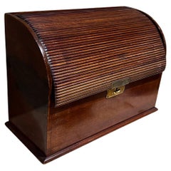 1930s French Letter Cabinet Desktop File Tambour Organizer