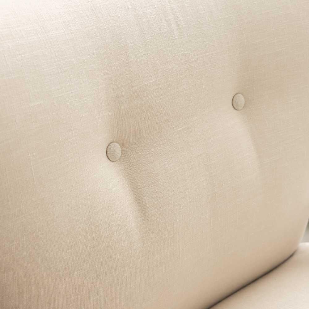 1930s French Linen Armchair en vente 5