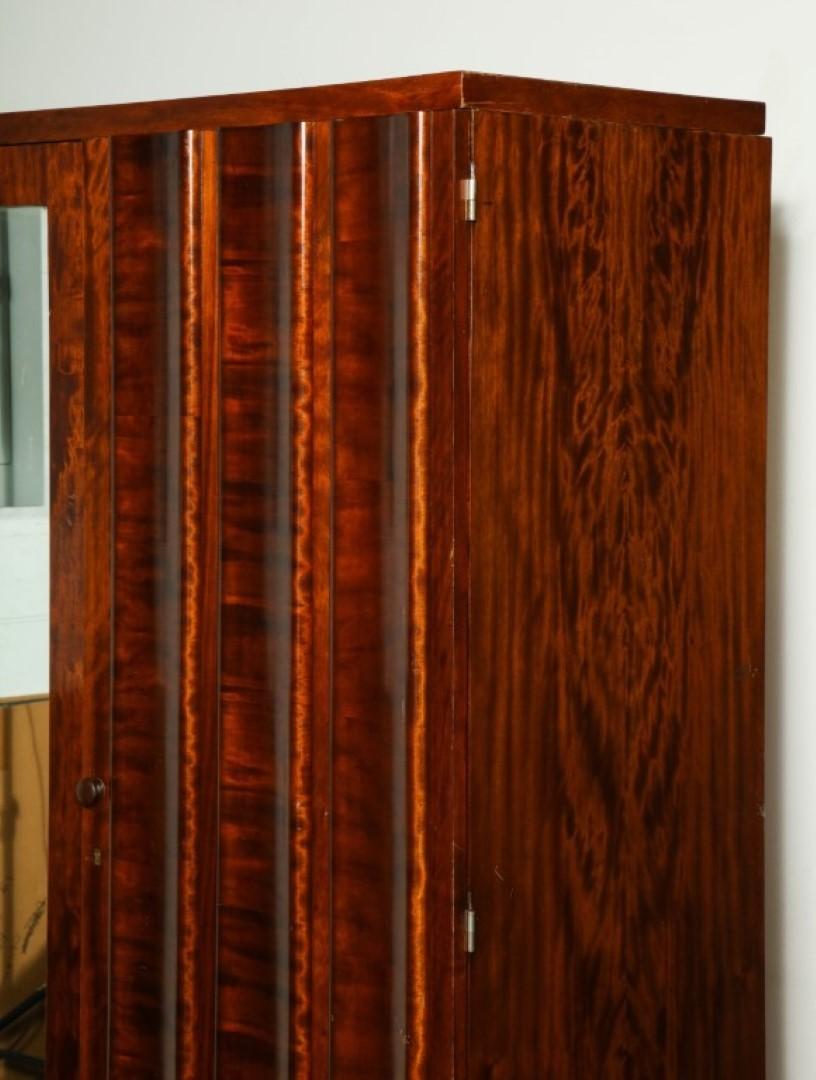 1930s French Mahogany Burl Wood Armoire 6