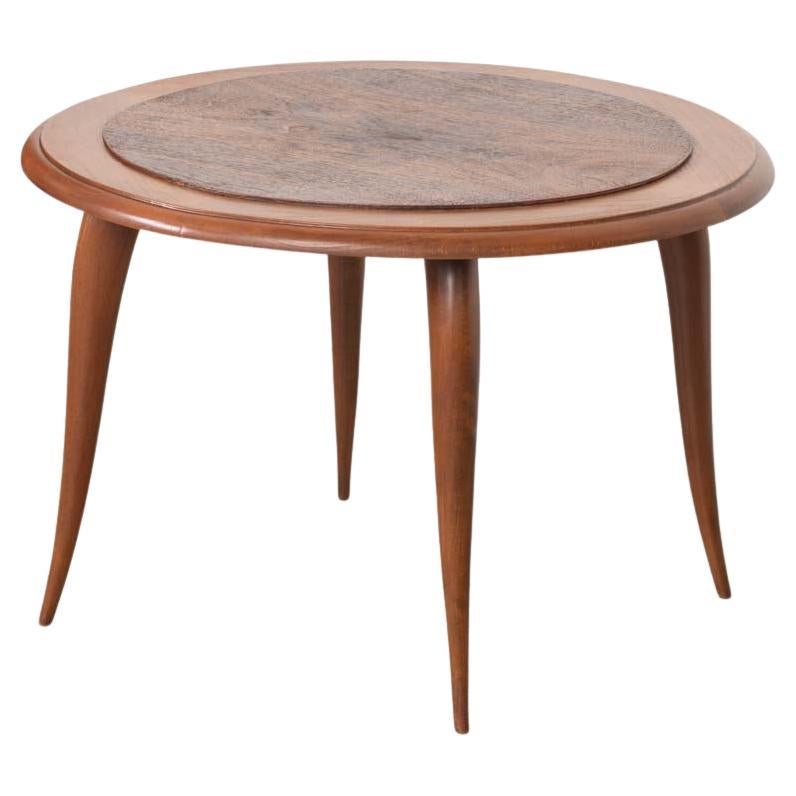 1930s French Mahogany Side Table For Sale