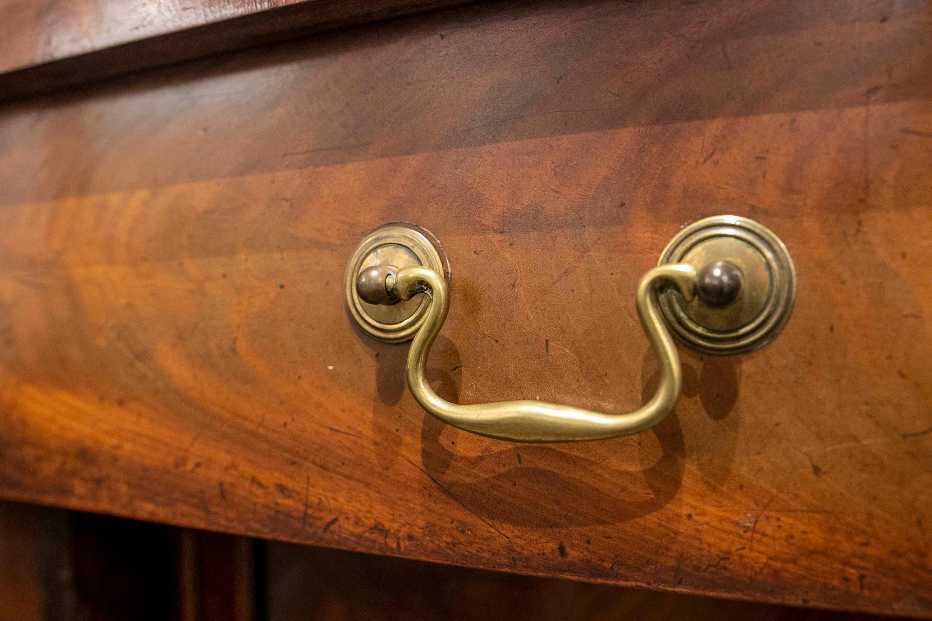 1930s French Mahogany Sideboard with Bronze Handles and Locks 9