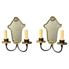 1930's French Mirror Sconces