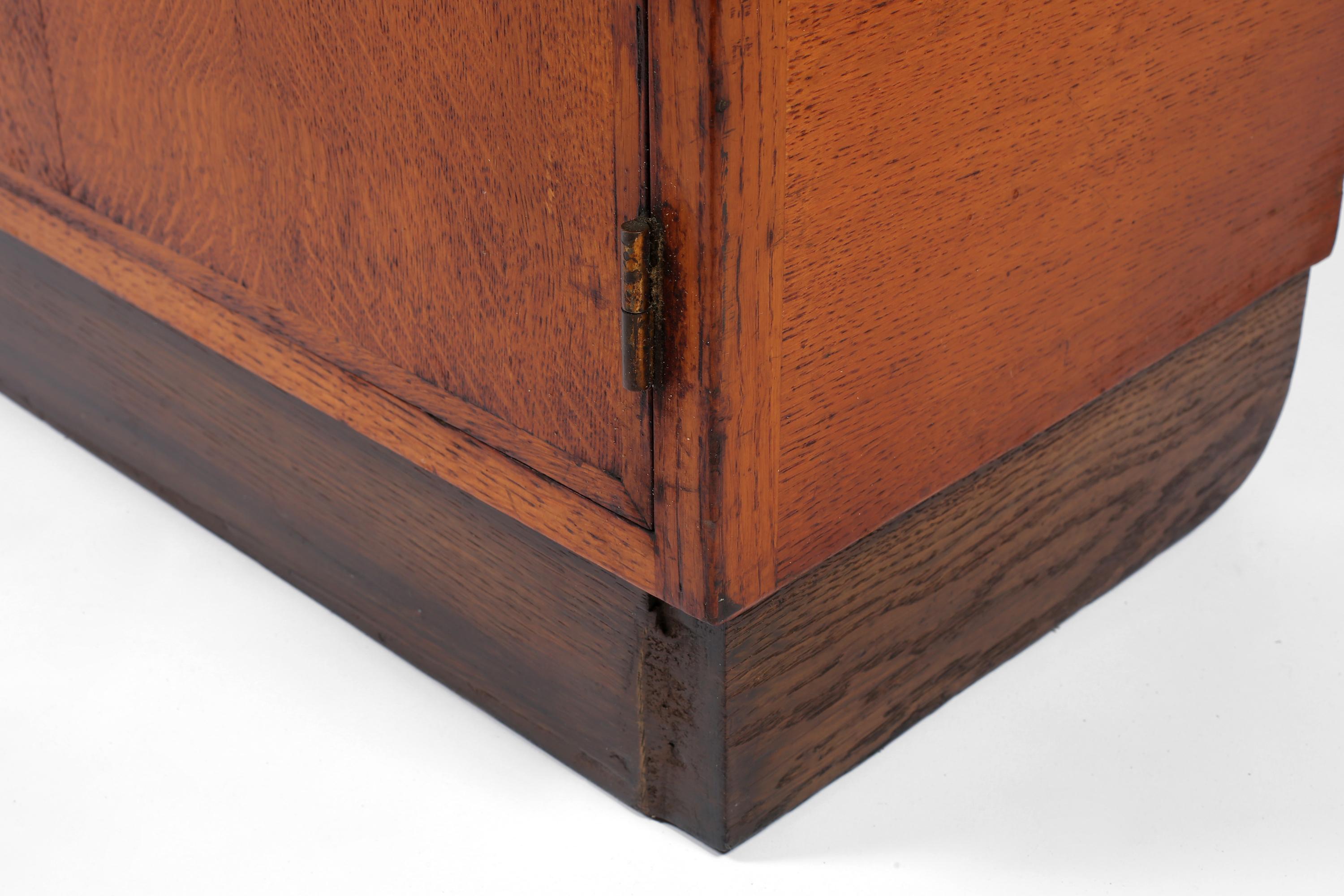 1930s French Modernist Oak Bookcase For Sale 14