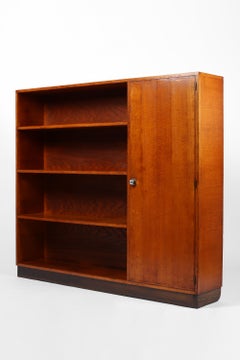 1930s French Modernist Oak Bookcase