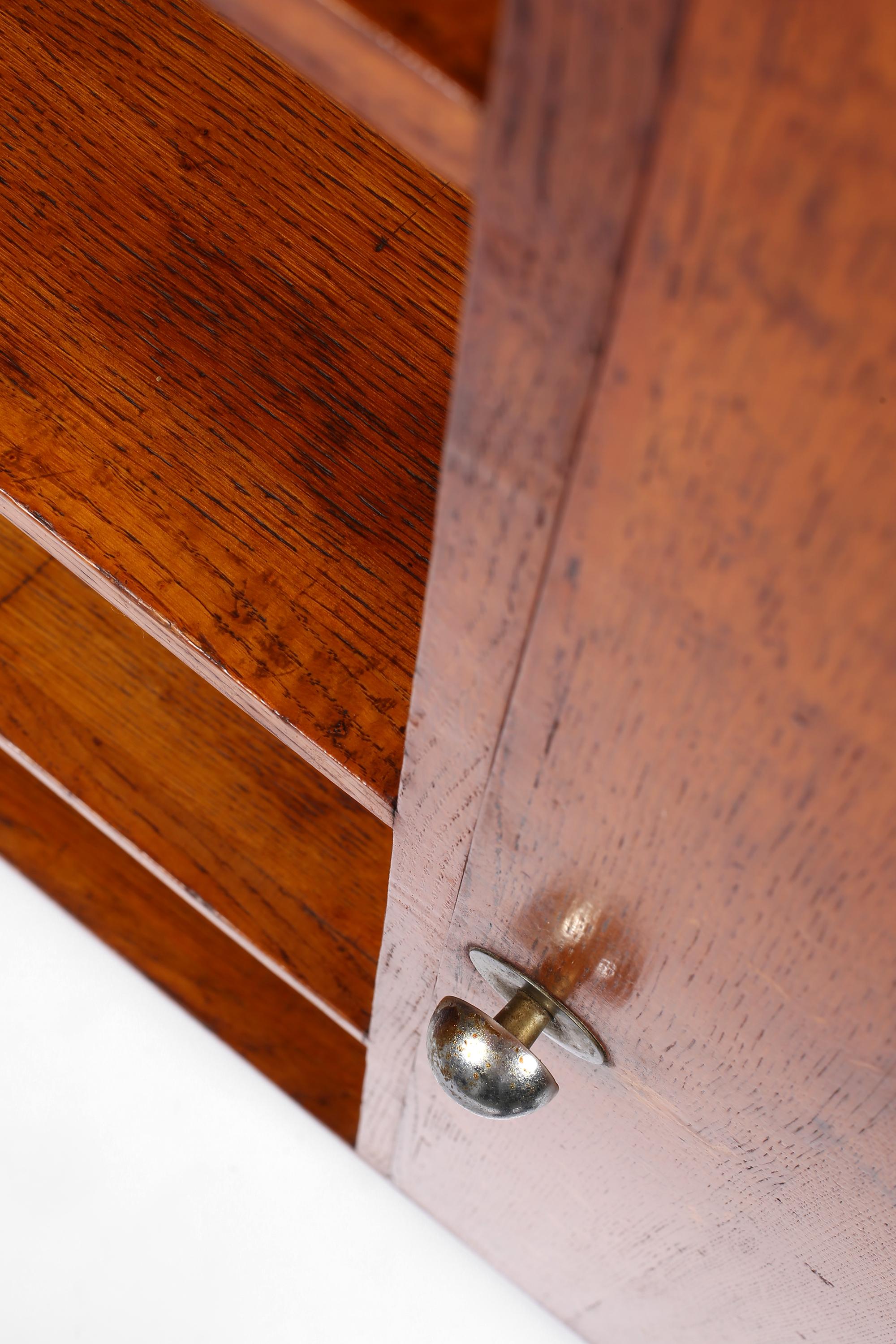 1930s French Modernist Oak Bookcase For Sale 1