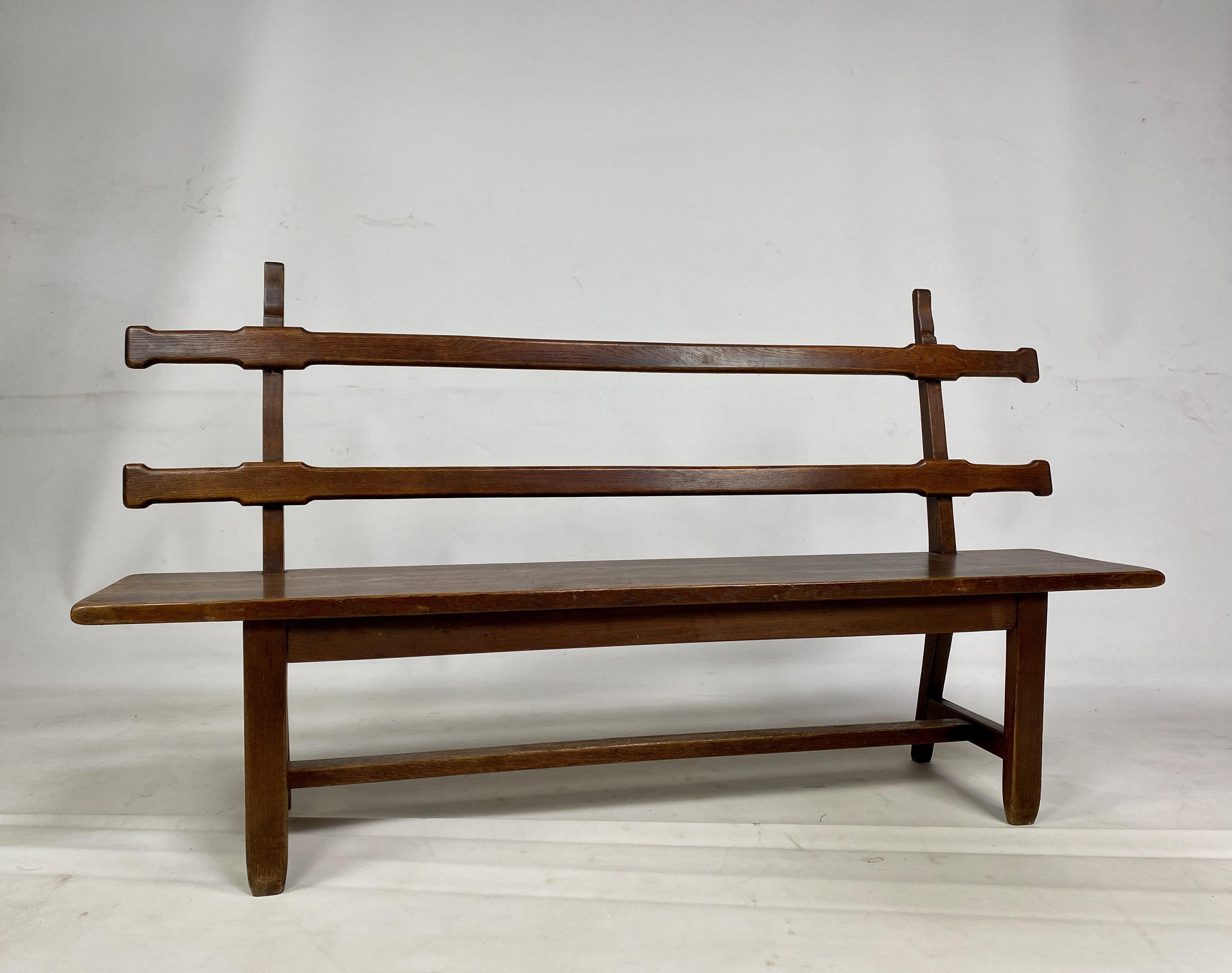1930S French Oak Bench In Good Condition For Sale In London, London