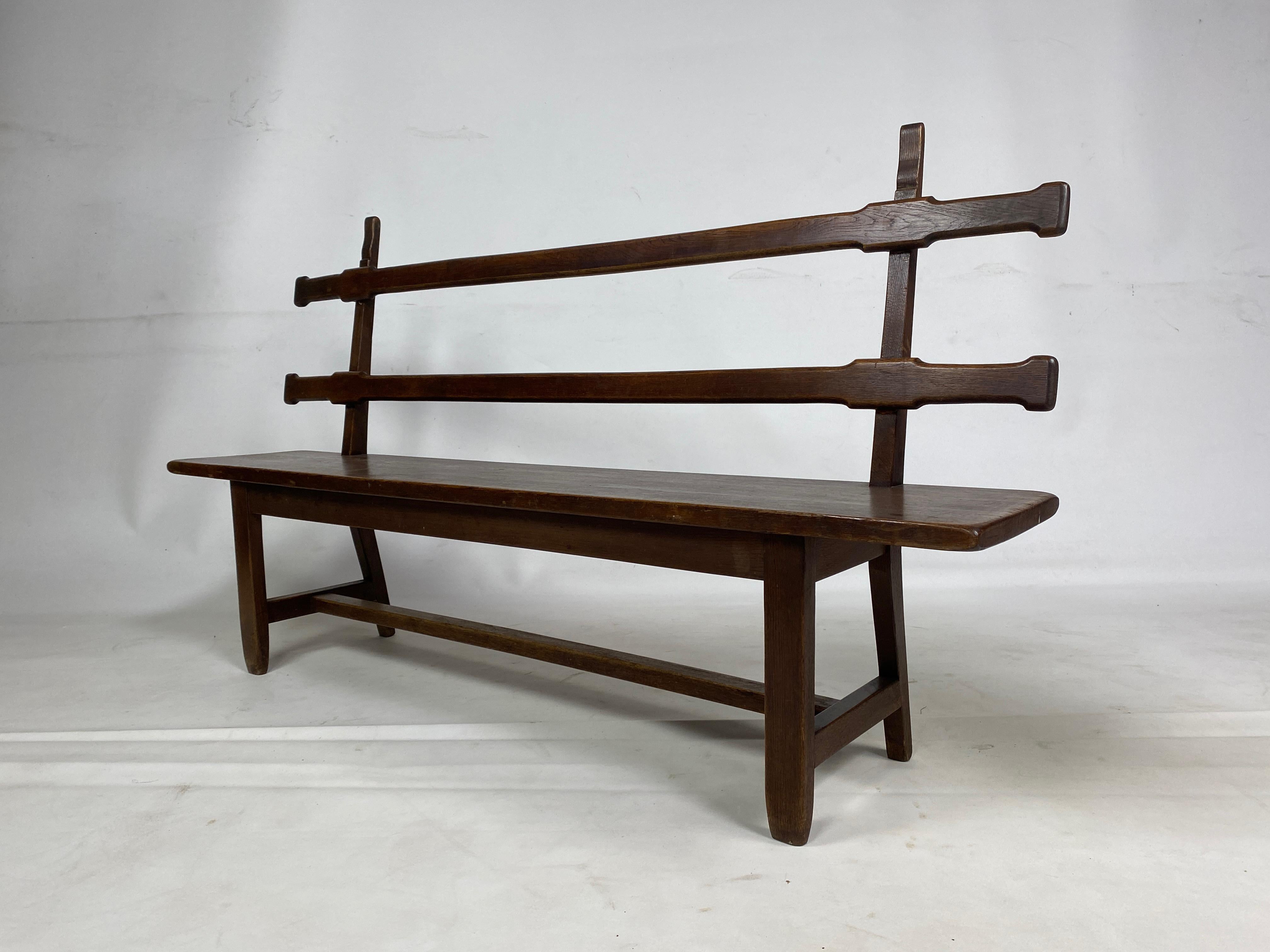 20th Century 1930S French Oak Bench For Sale