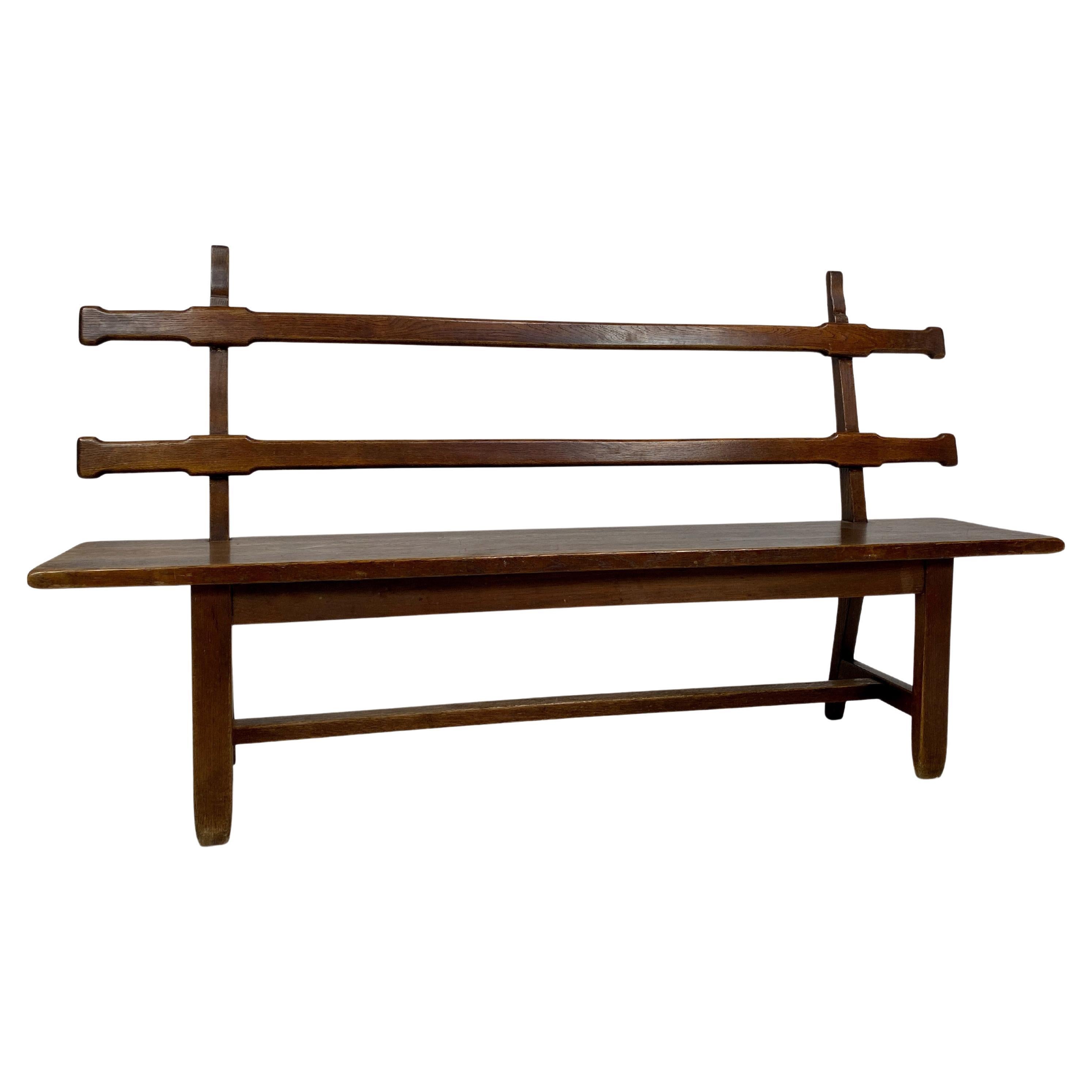 1930S French Oak Bench For Sale