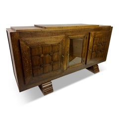 1930s French Oak Sideboard By Gaston Poisson