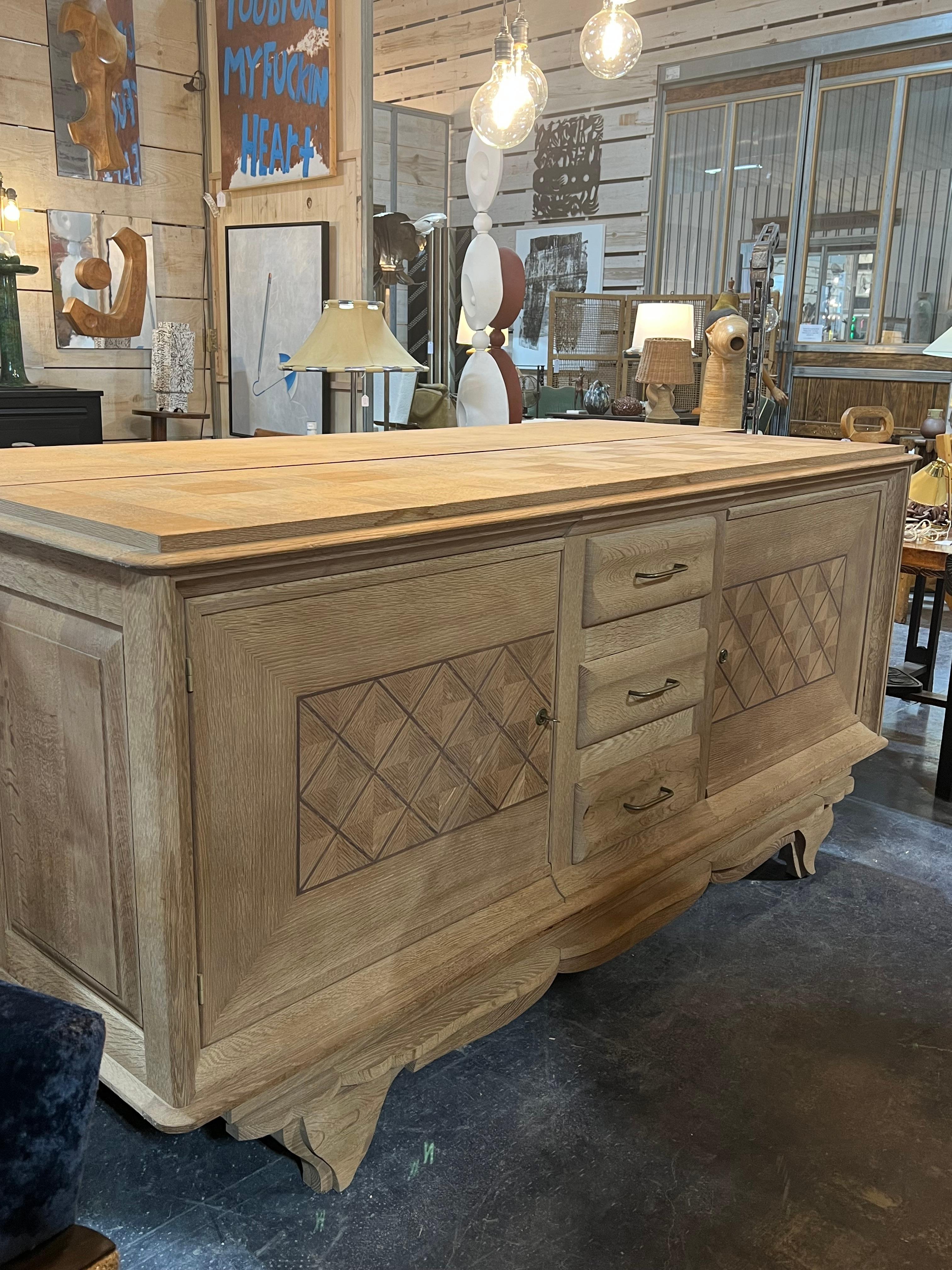 1930’s French oak sideboard/credenza 