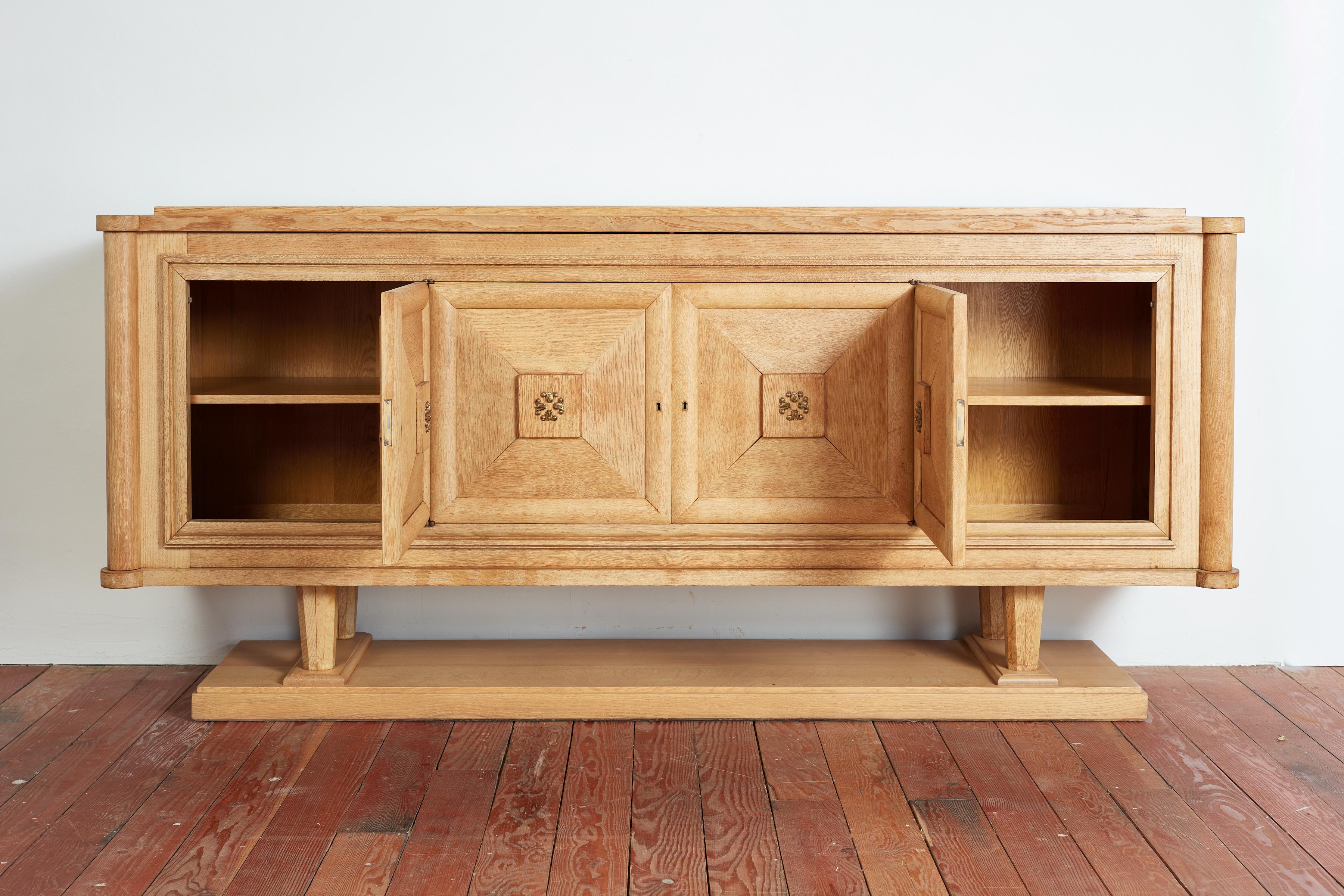 1930's French Oak Sideboard In Good Condition For Sale In Beverly Hills, CA