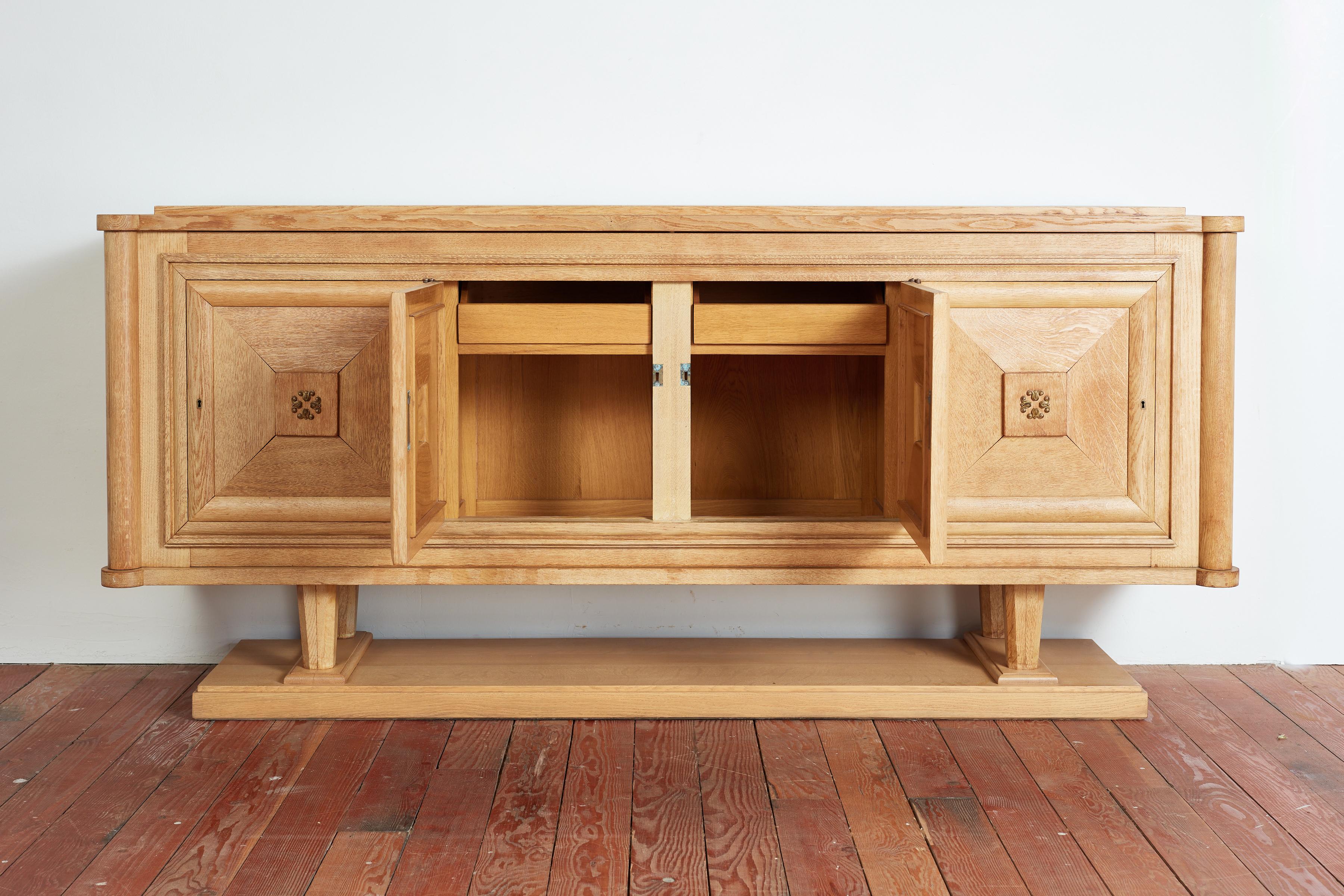 Mid-20th Century 1930's French Oak Sideboard For Sale
