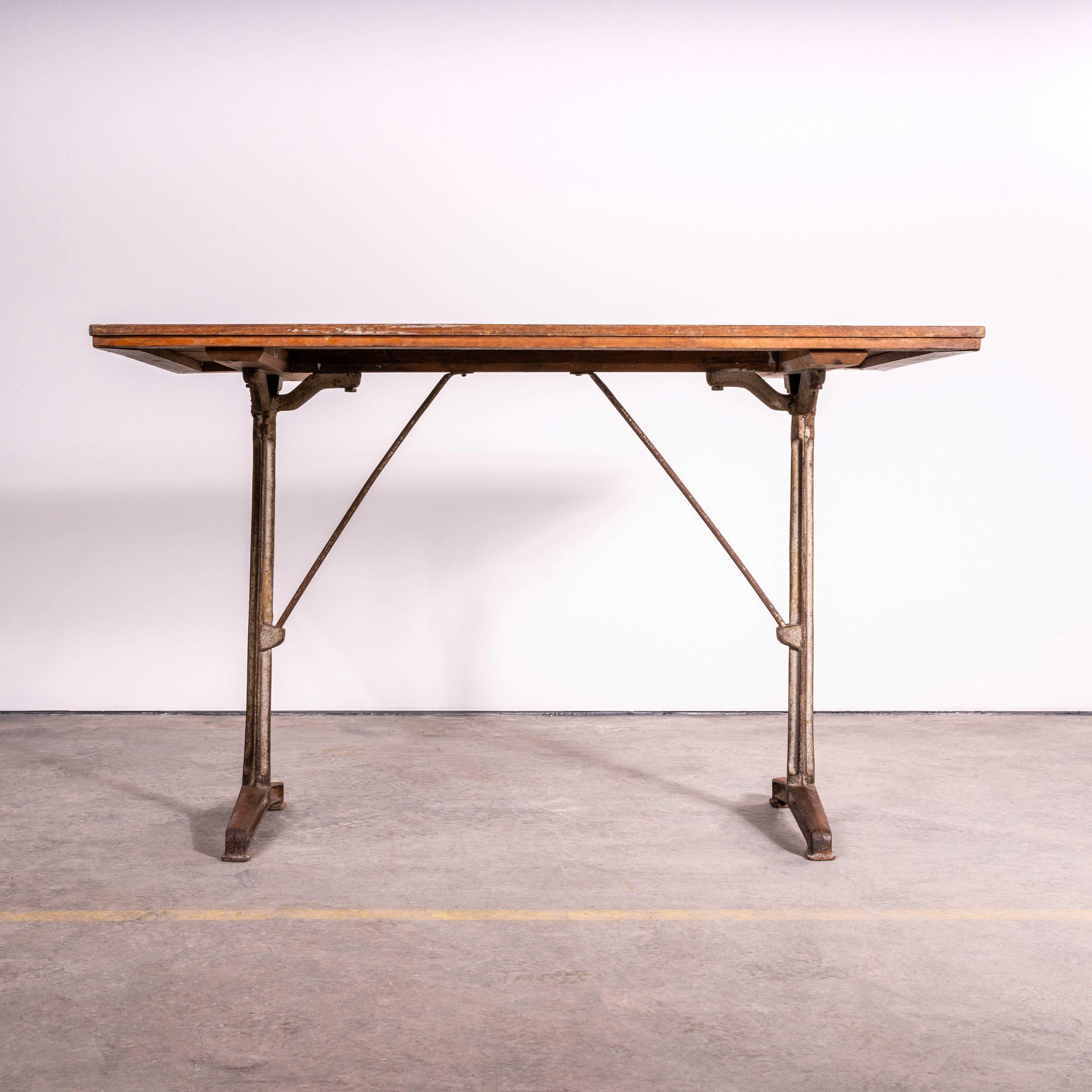 1930’s Original Cast Base Fischel Bistro Dining Table. 

Fischel was founded in 1871 by Czech born David Gabriel Fischel, a successful vegetable oil merchant, using the first hand knowledge of his eldest son who had worked in one of Thonets Czech