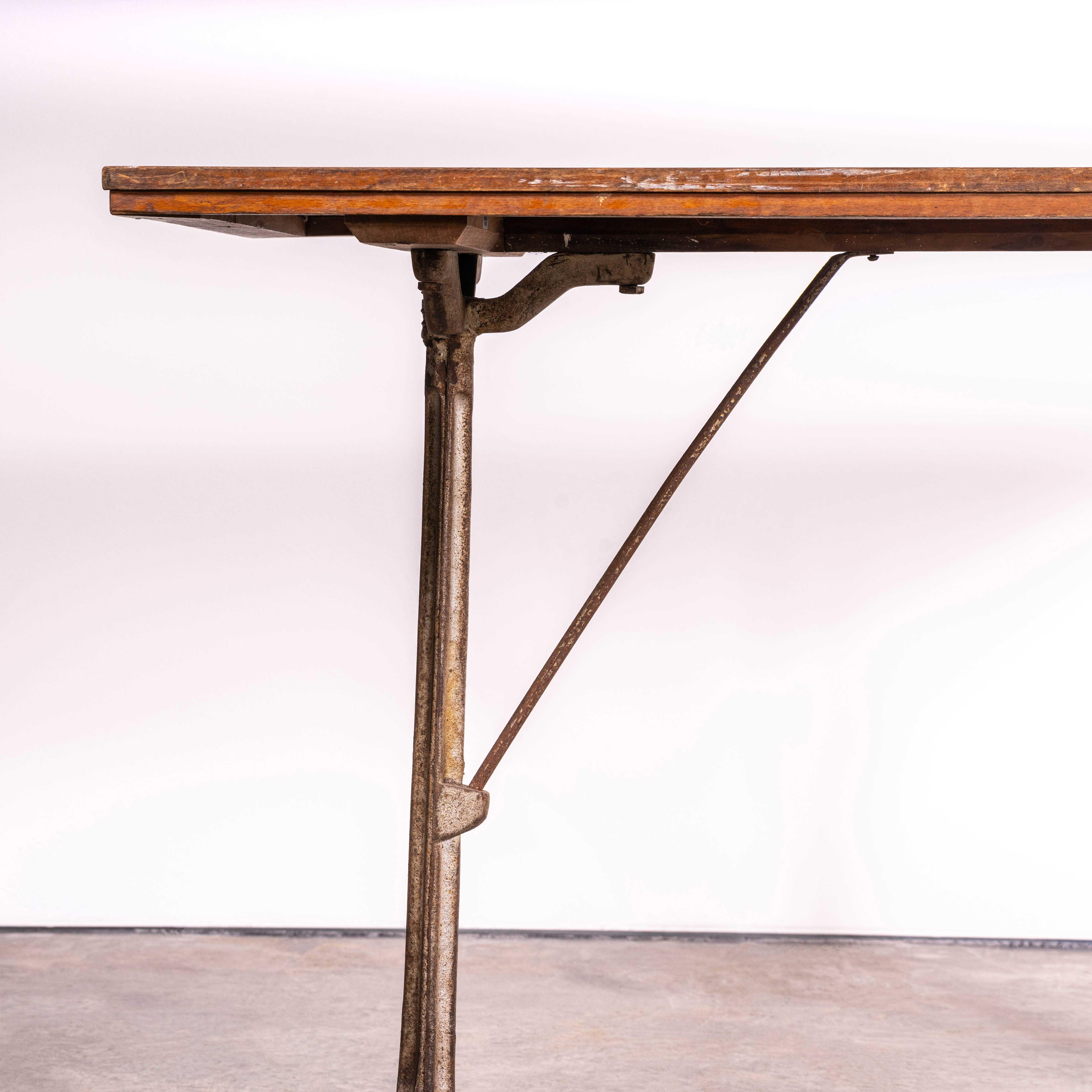 1930's French Original Cast Base Small Dining Table (3495) In Good Condition For Sale In Hook, Hampshire