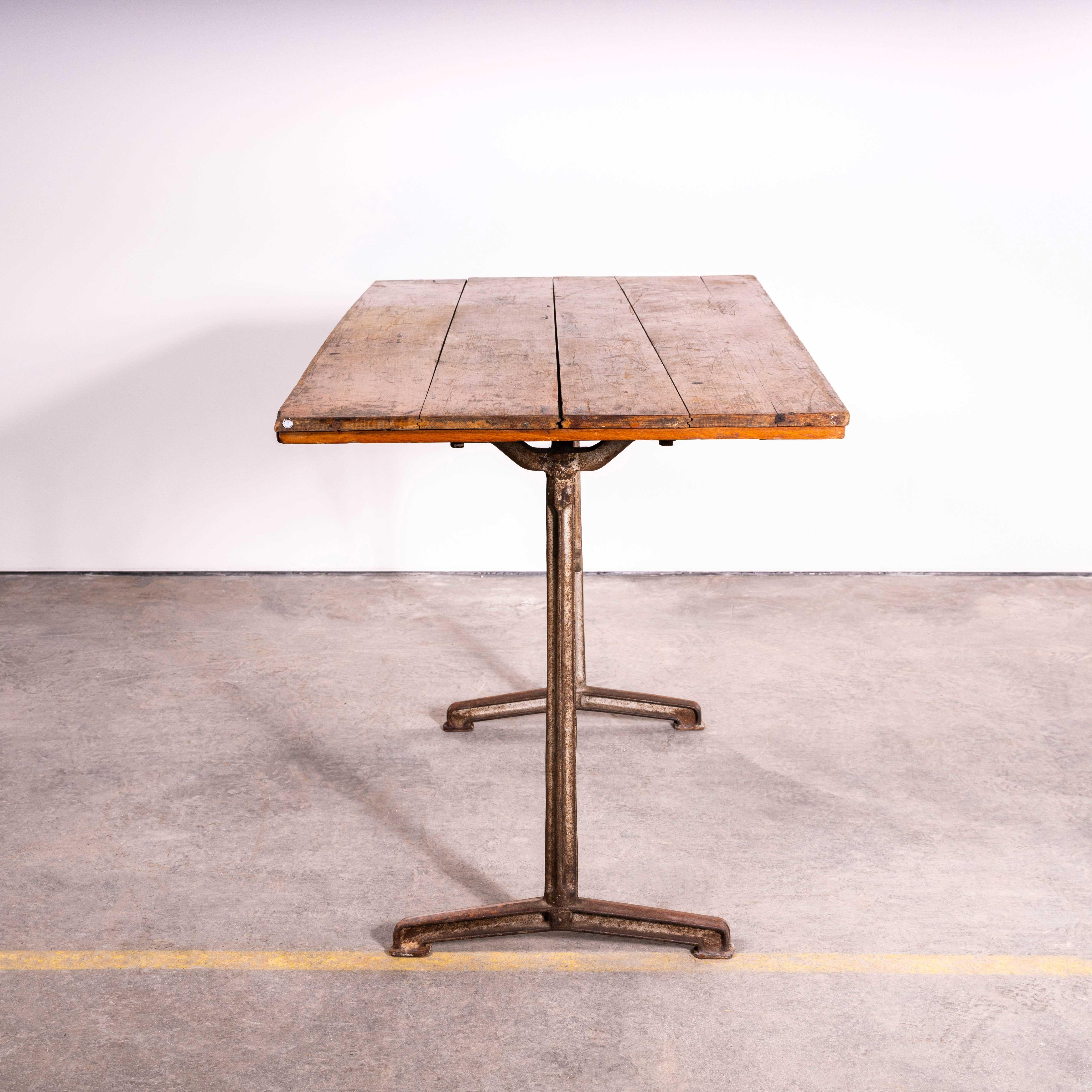 1930's French Original Cast Base Small Dining Table (3495) For Sale 3
