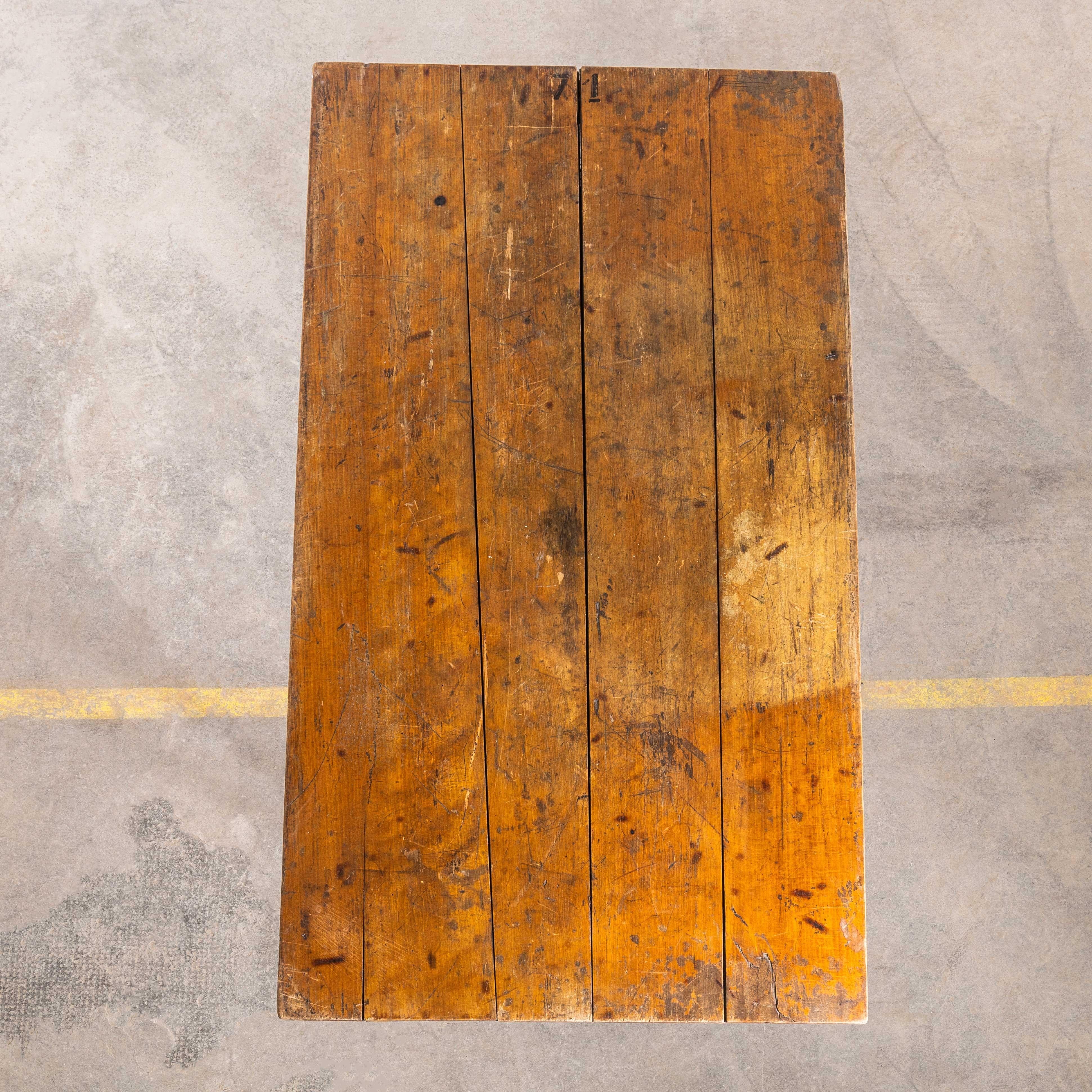 1930's French Original Cast Base Small Dining Table (3495) For Sale 4