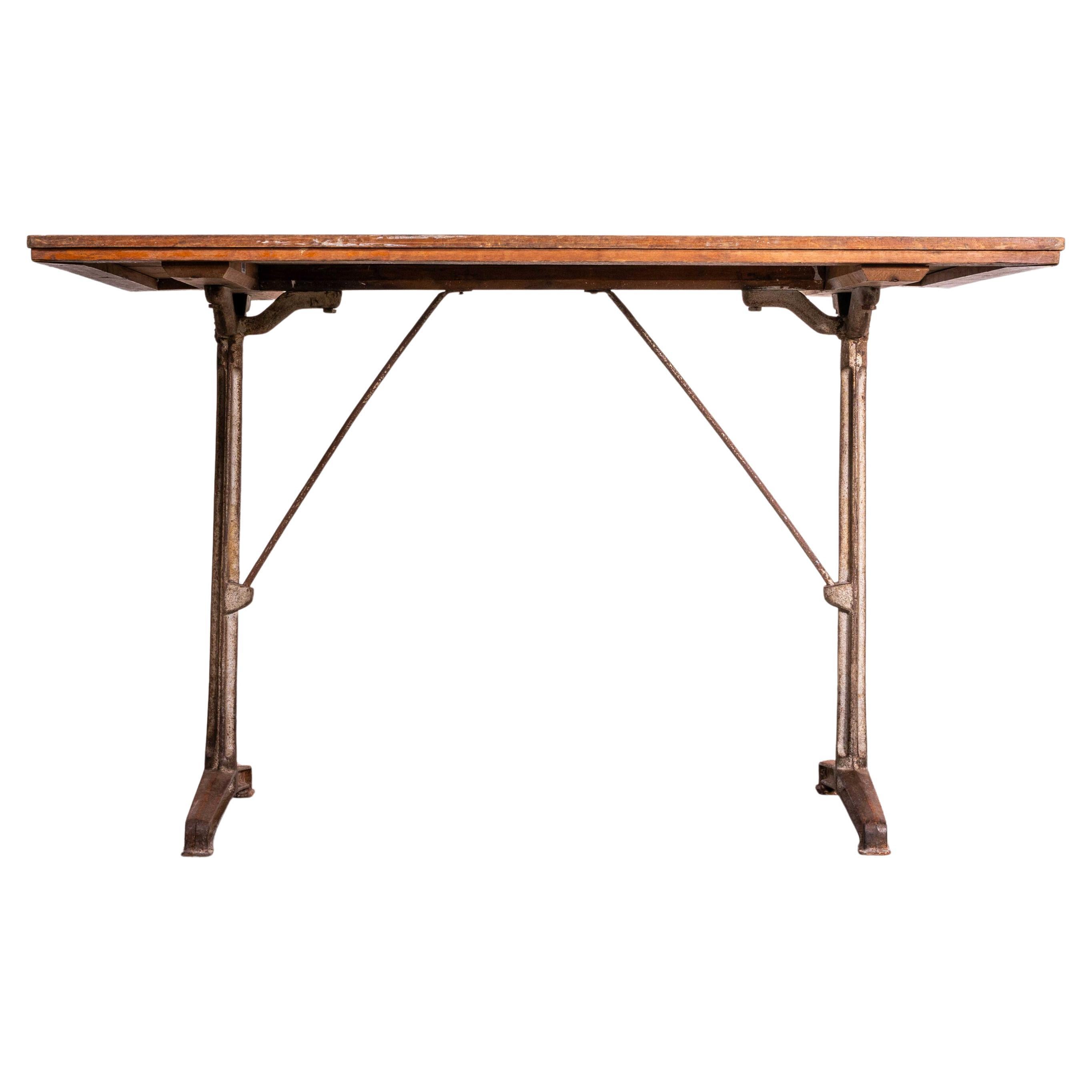 1930's French Original Cast Base Small Dining Table (3495) For Sale