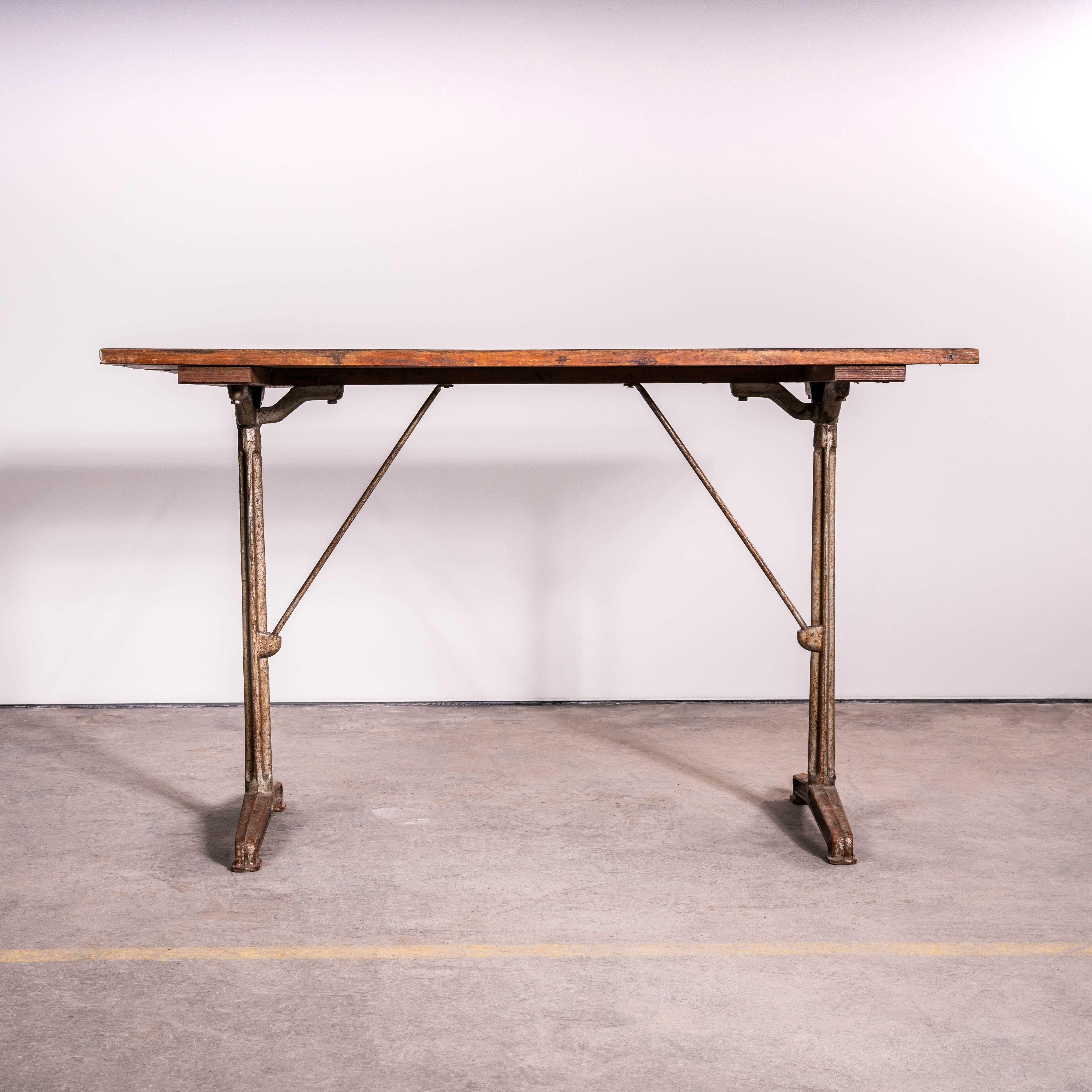 1930’s Original Cast Base Fischel Bistro Dining Table. 

Fischel was founded in 1871 by Czech born David Gabriel Fischel, a successful vegetable oil merchant, using the first hand knowledge of his eldest son who had worked in one of Thonets Czech