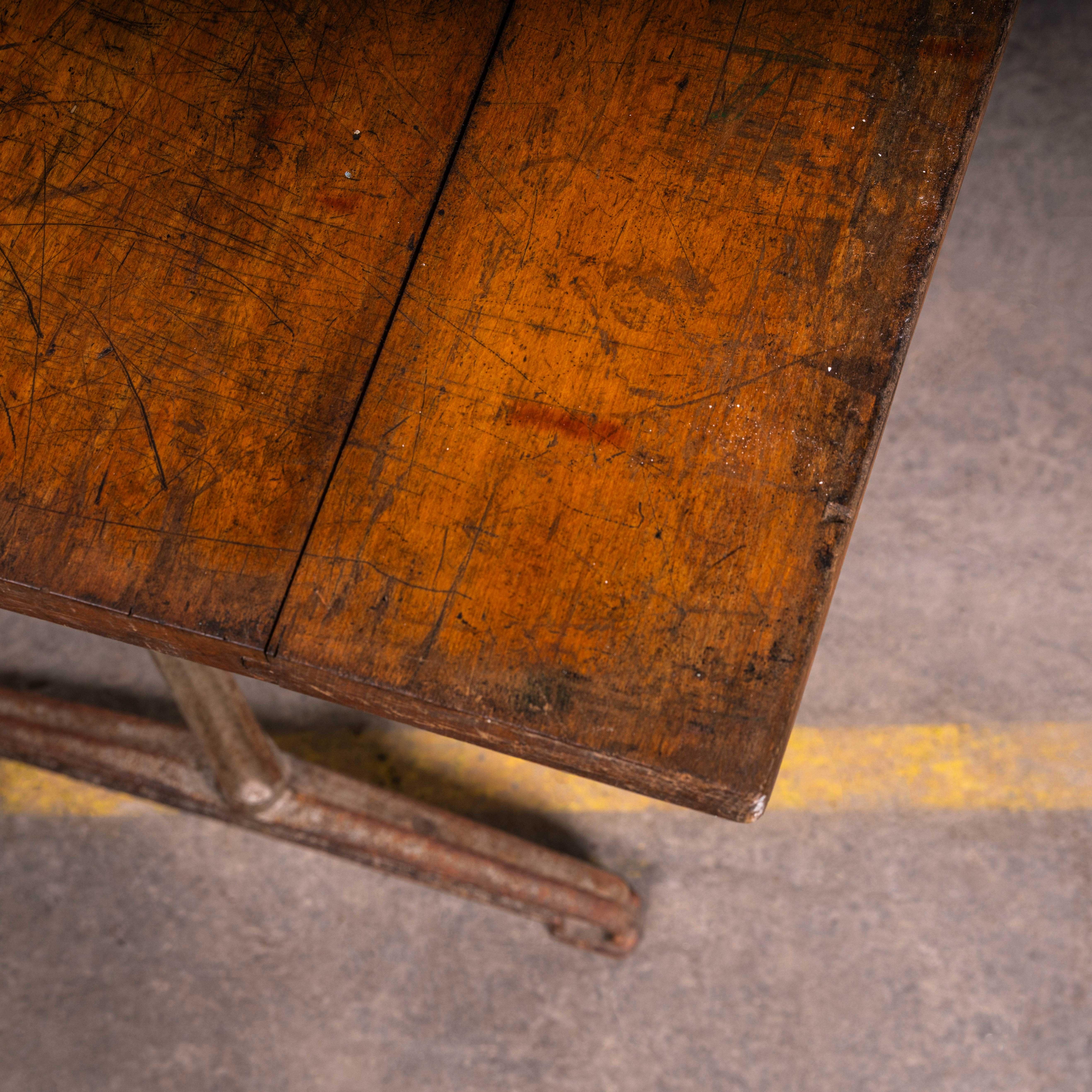 1930's French Original Cast Base Small Dining Table (3581) For Sale 2