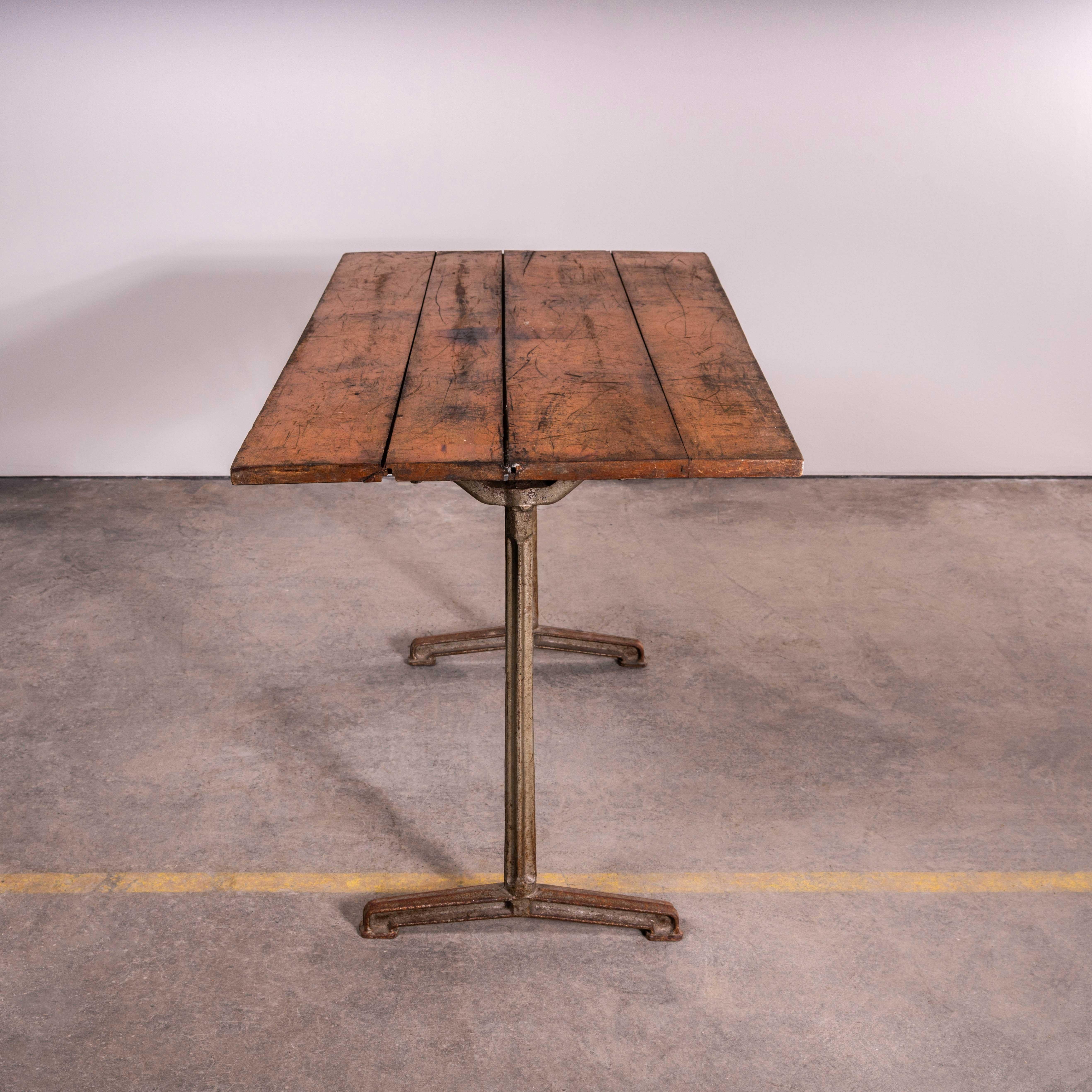 1930's French Original Cast Base Small Dining Table (3581) For Sale 4