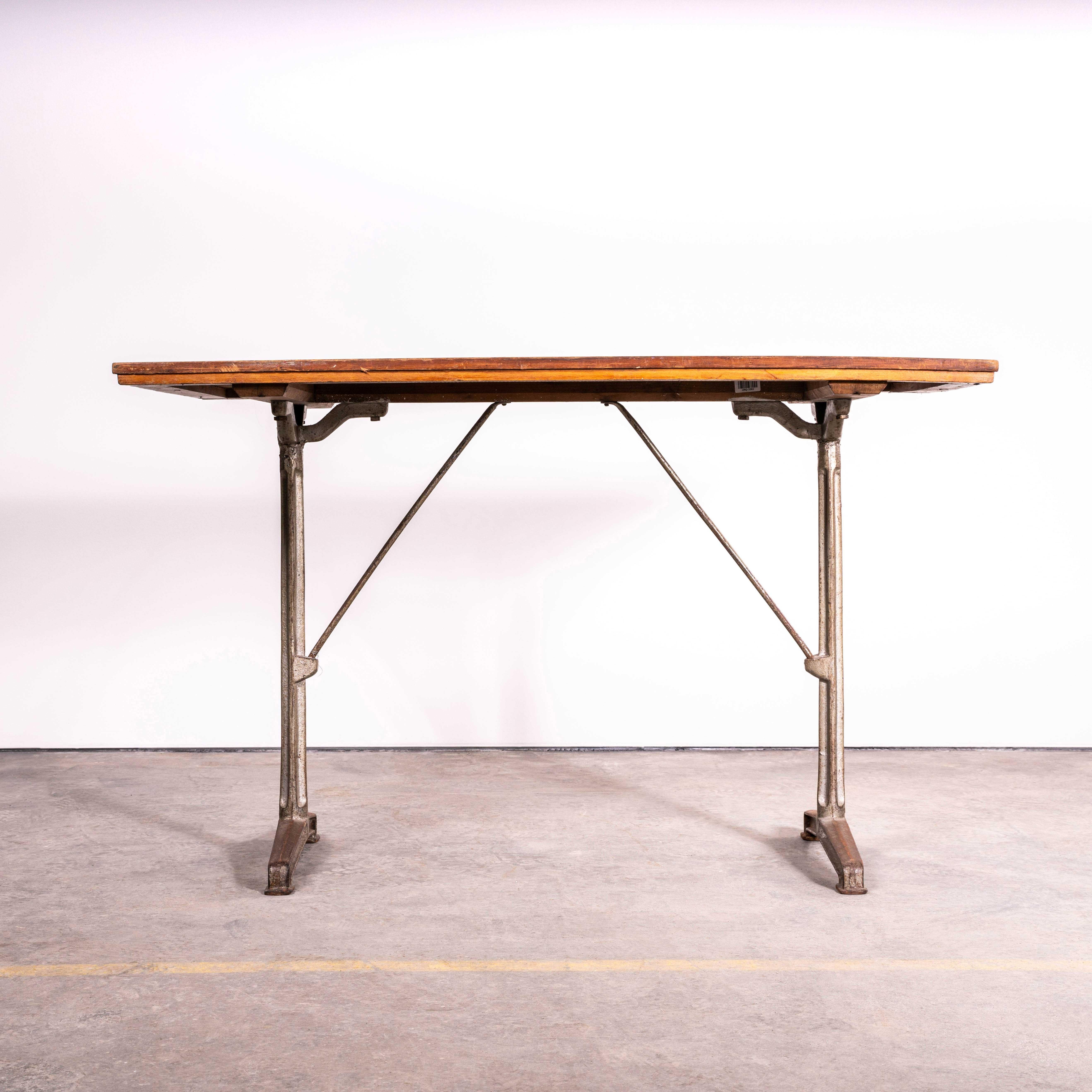 1930’s Original Cast Base Fischel Bistro Dining Table. 

Fischel was founded in 1871 by Czech born David Gabriel Fischel, a successful vegetable oil merchant, using the first hand knowledge of his eldest son who had worked in one of Thonets Czech