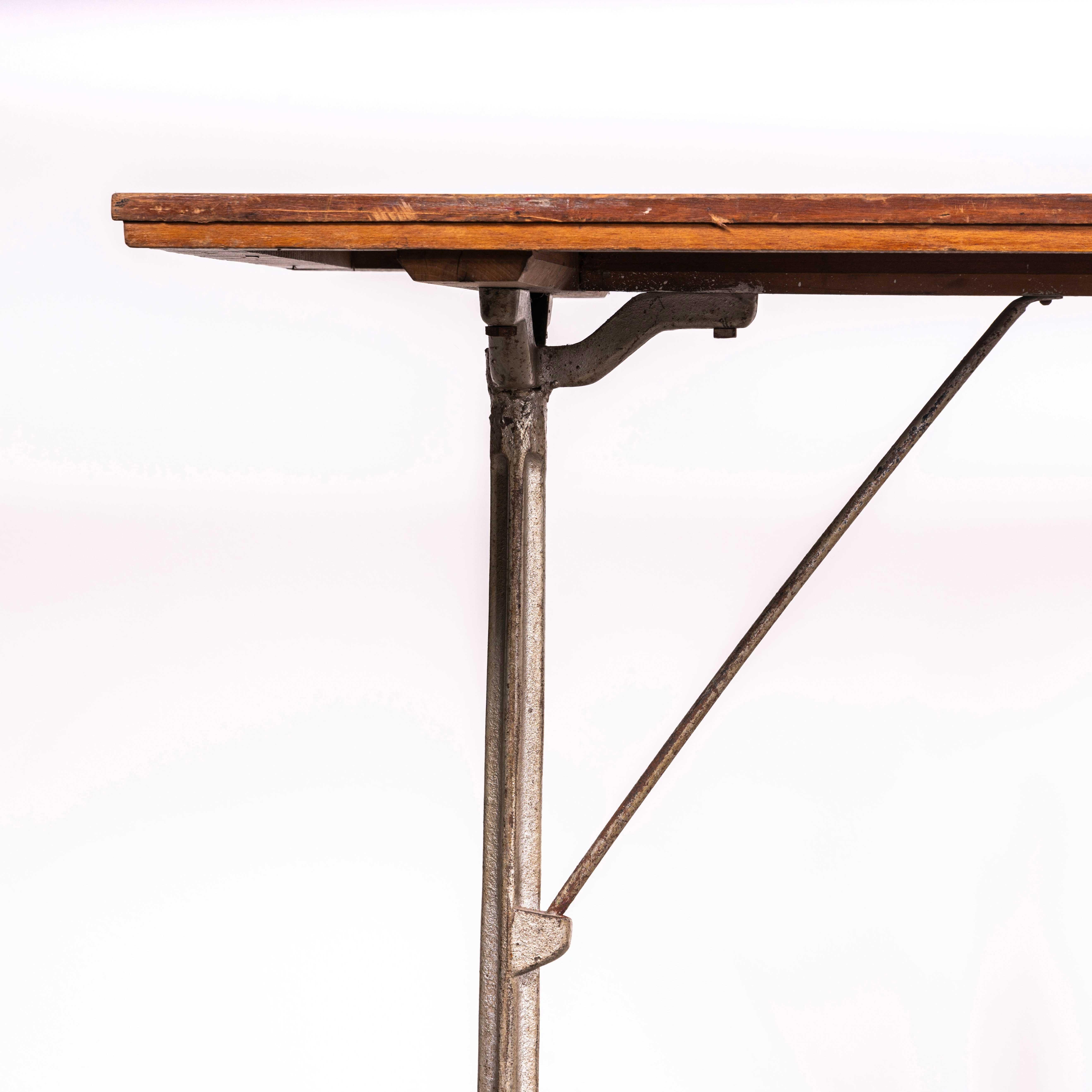 1930's French Original Cast Base Small Dining Table (3582) In Good Condition For Sale In Hook, Hampshire