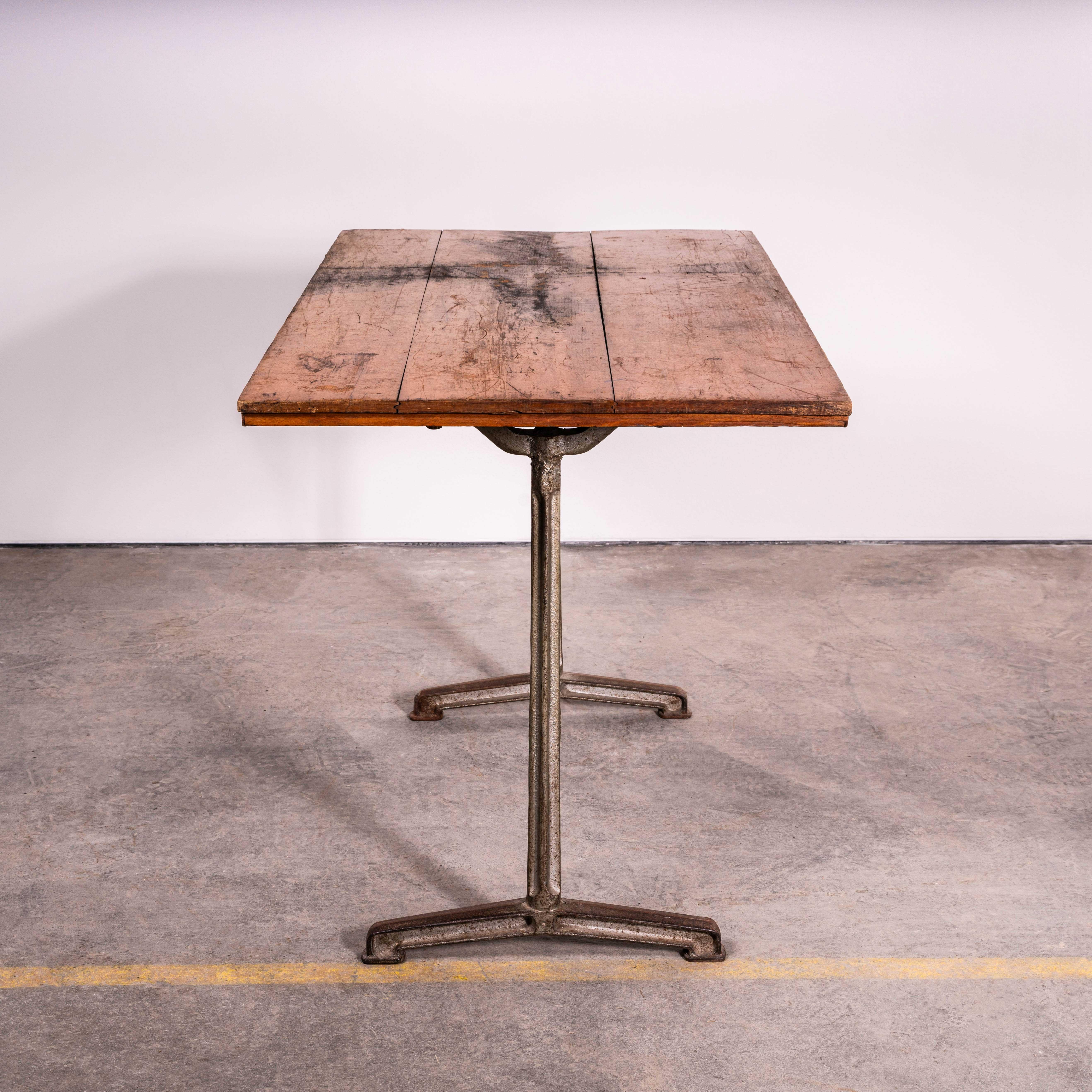 1930's French Original Cast Base Small Dining Table (3582) For Sale 3
