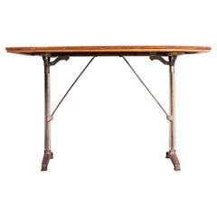1930's French Original Cast Base Small Dining Table (3582)