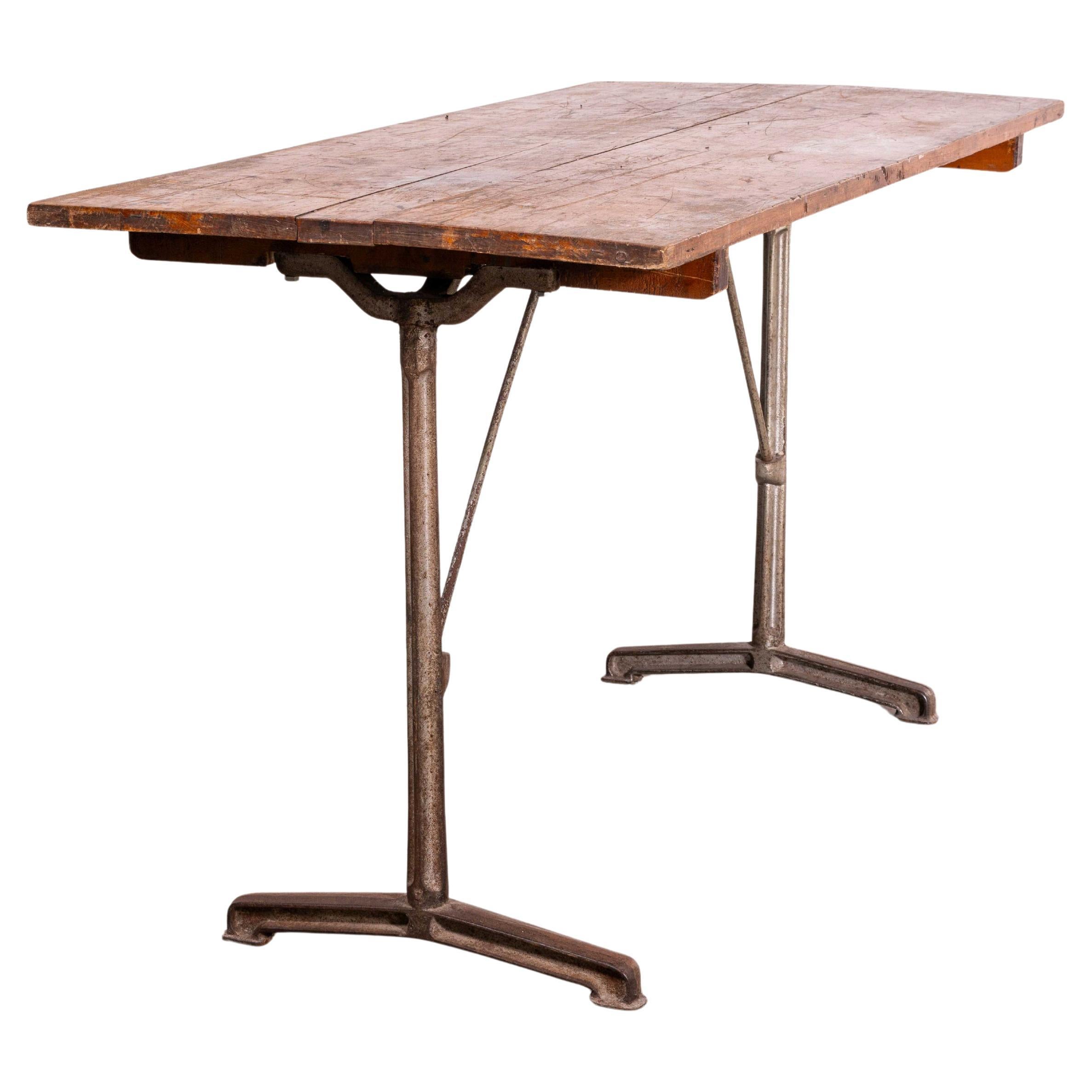 1930's French Original Cast Base Small Dining Table (3583)