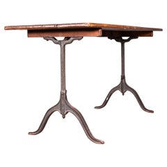 1930's French Original Cast Base Small Dining Table (3586)