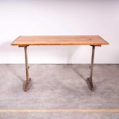 1930's French Original Cast Base Small Dining Table (3587)