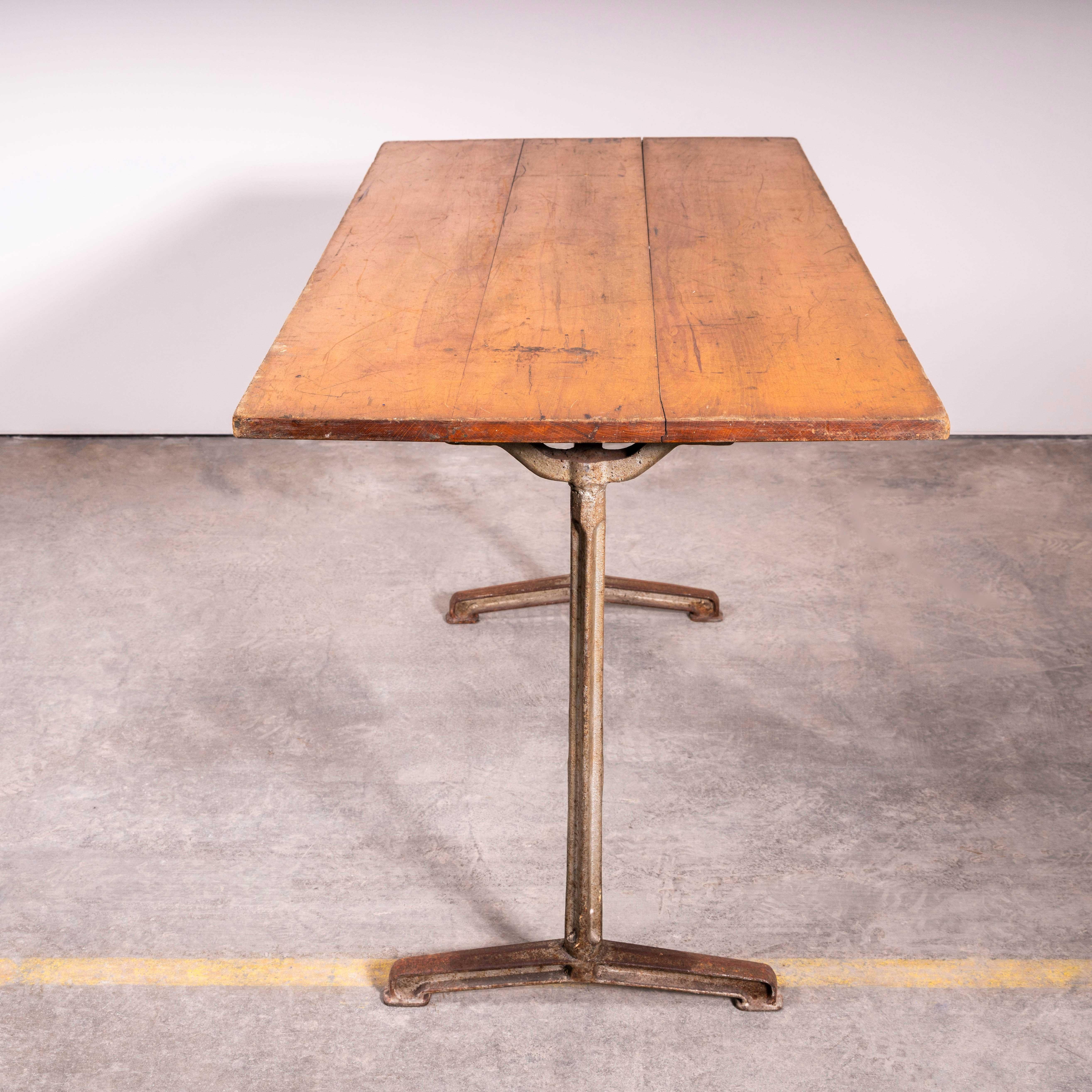 1930's French Original Cast Base Small Dining Table (3587) For Sale 1