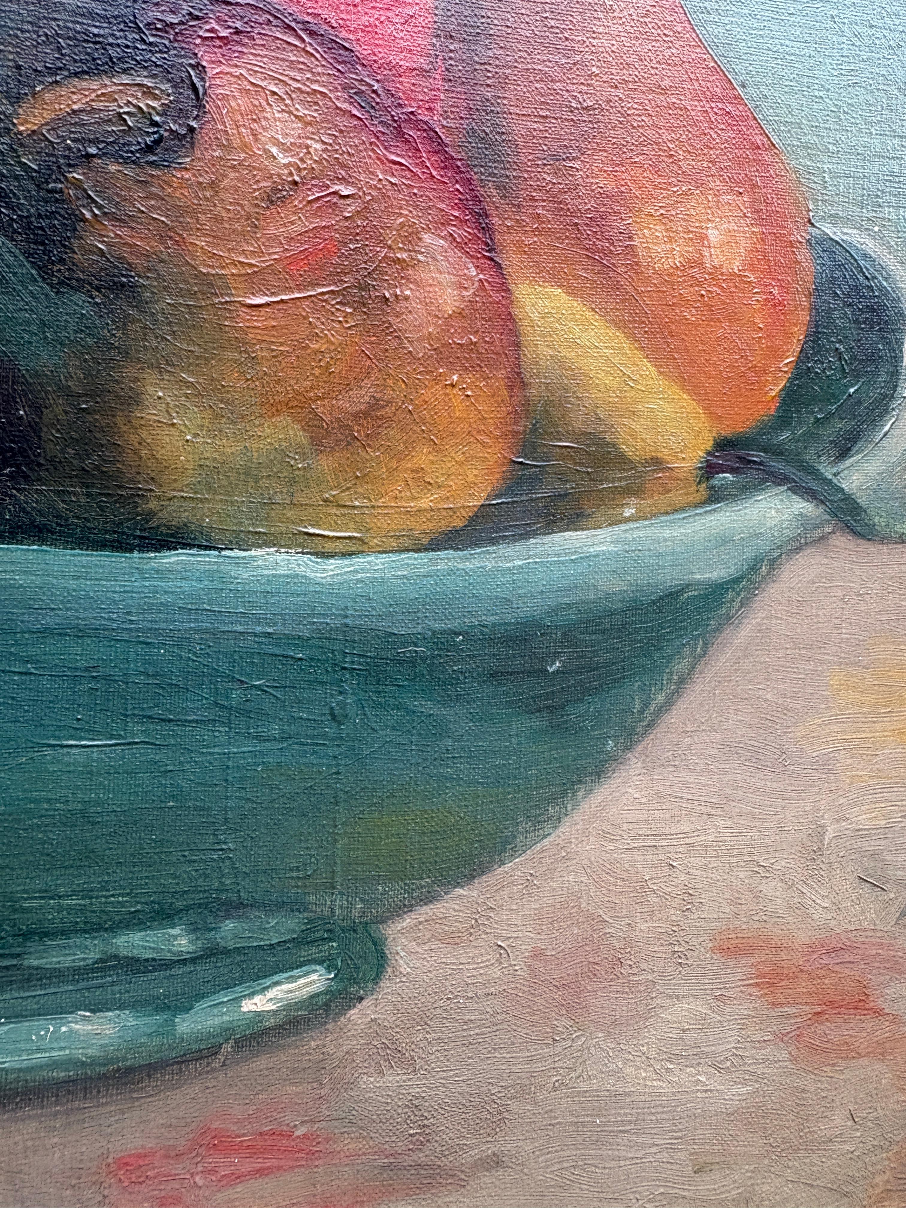 1930er Jahre Französisch Original Still-Leben Ölgemälde auf Leinwand von B. Salmon (Mitte des 20. Jahrhunderts) im Angebot