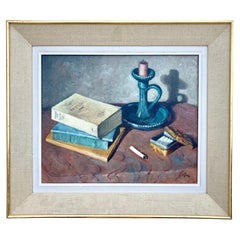 1930s French Original Still-Life on Stretched Canvas by Rodolphe Fogé  1890-1976