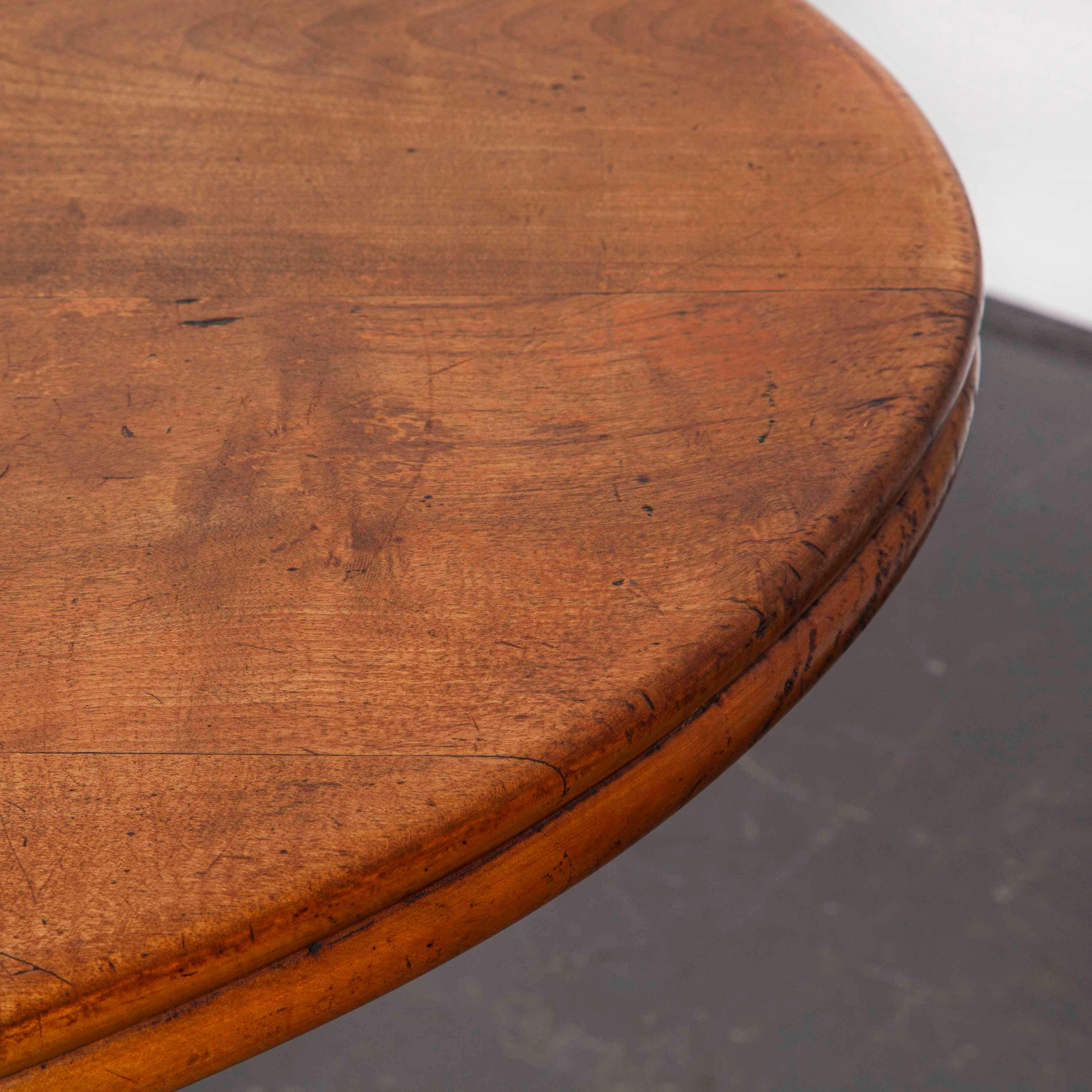 1930s French Oval Dining Table, Cast Iron Base 3