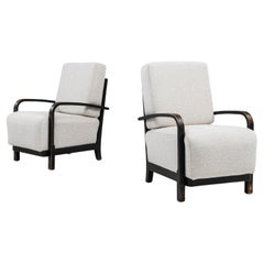 1930s French Pair Of Upholstered Armchairs