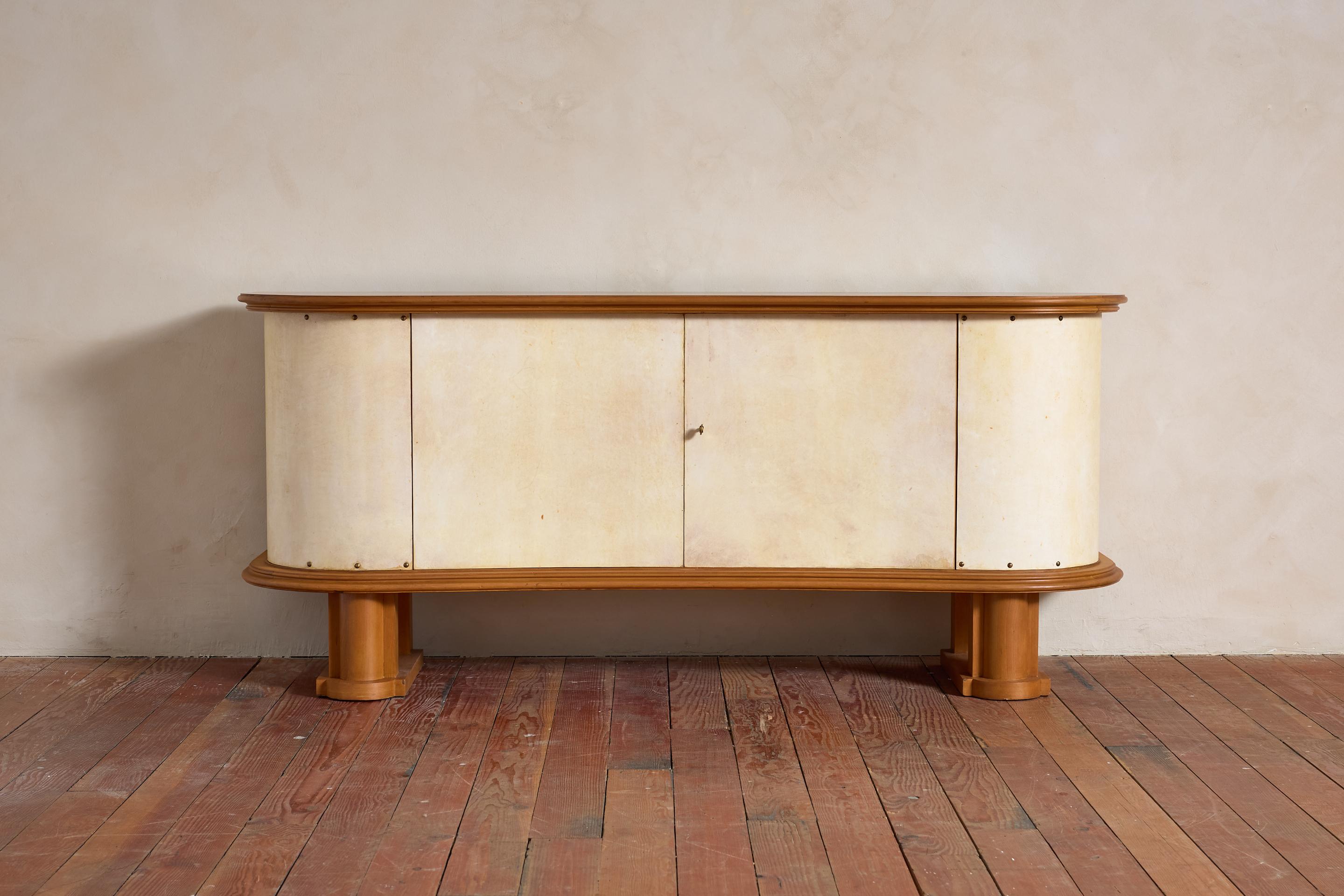 Francese 1930's French Parchment Sideboard in vendita