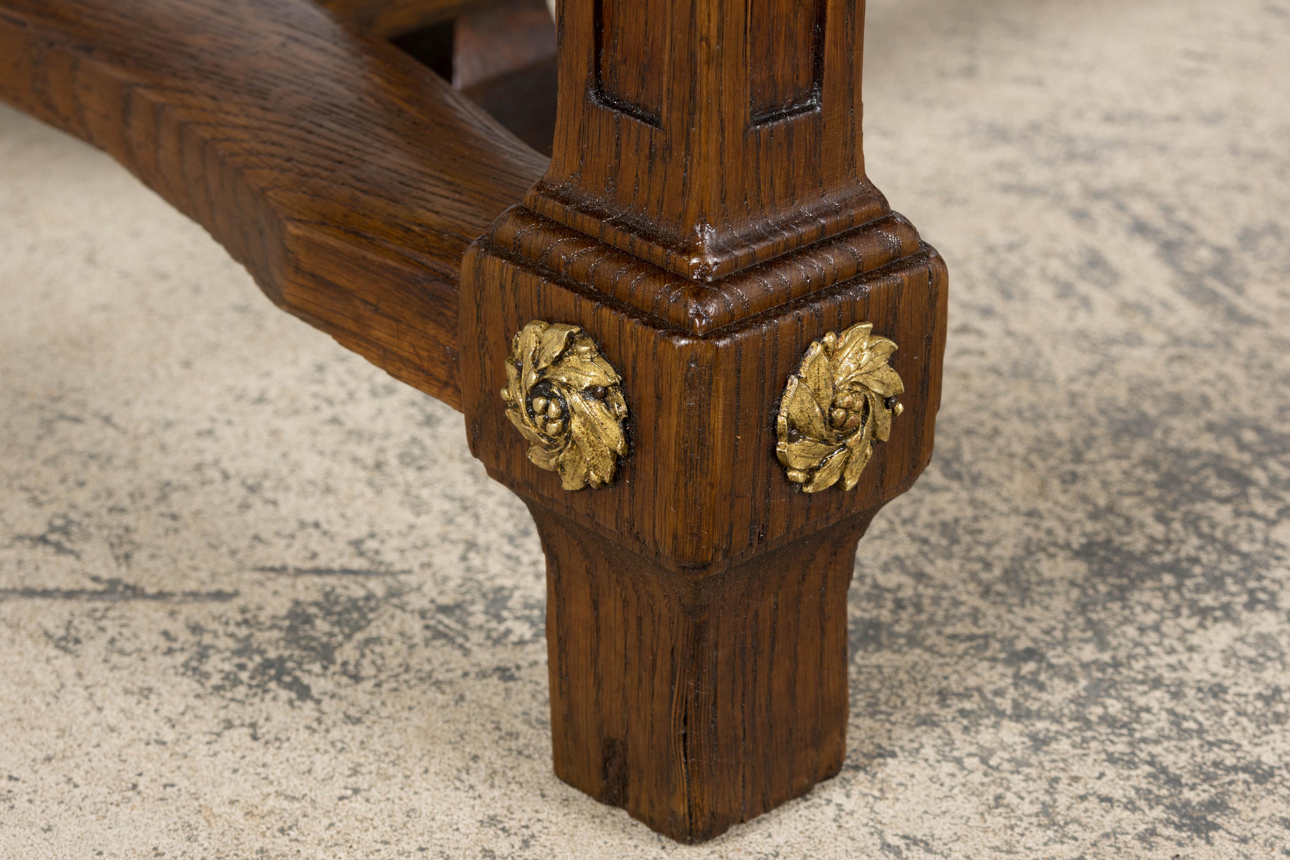 1930s French Parisian Art Deco Oak Extendable Dining Table For Sale 10