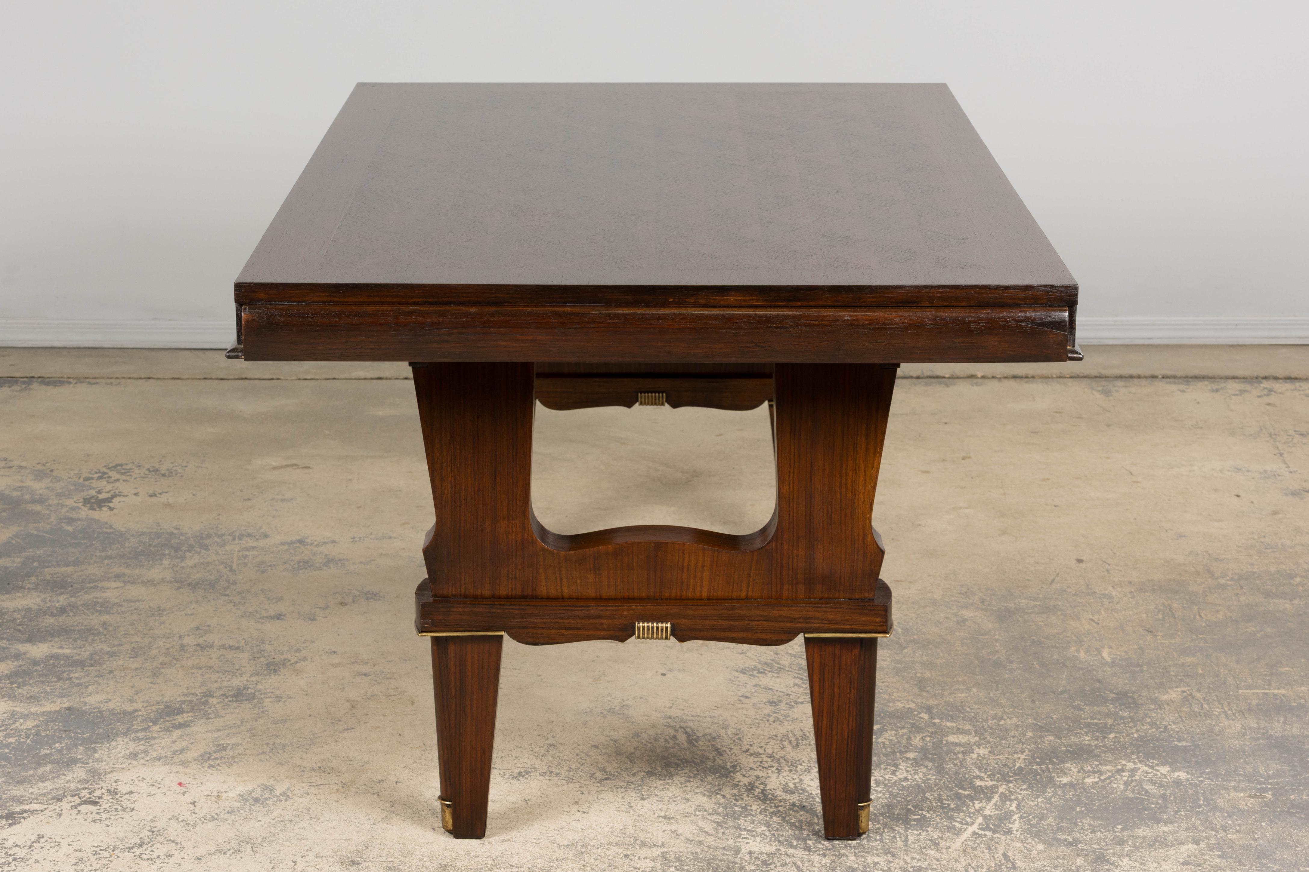 1930s French Parisian Art Deco Rosewood Dining Table For Sale 5